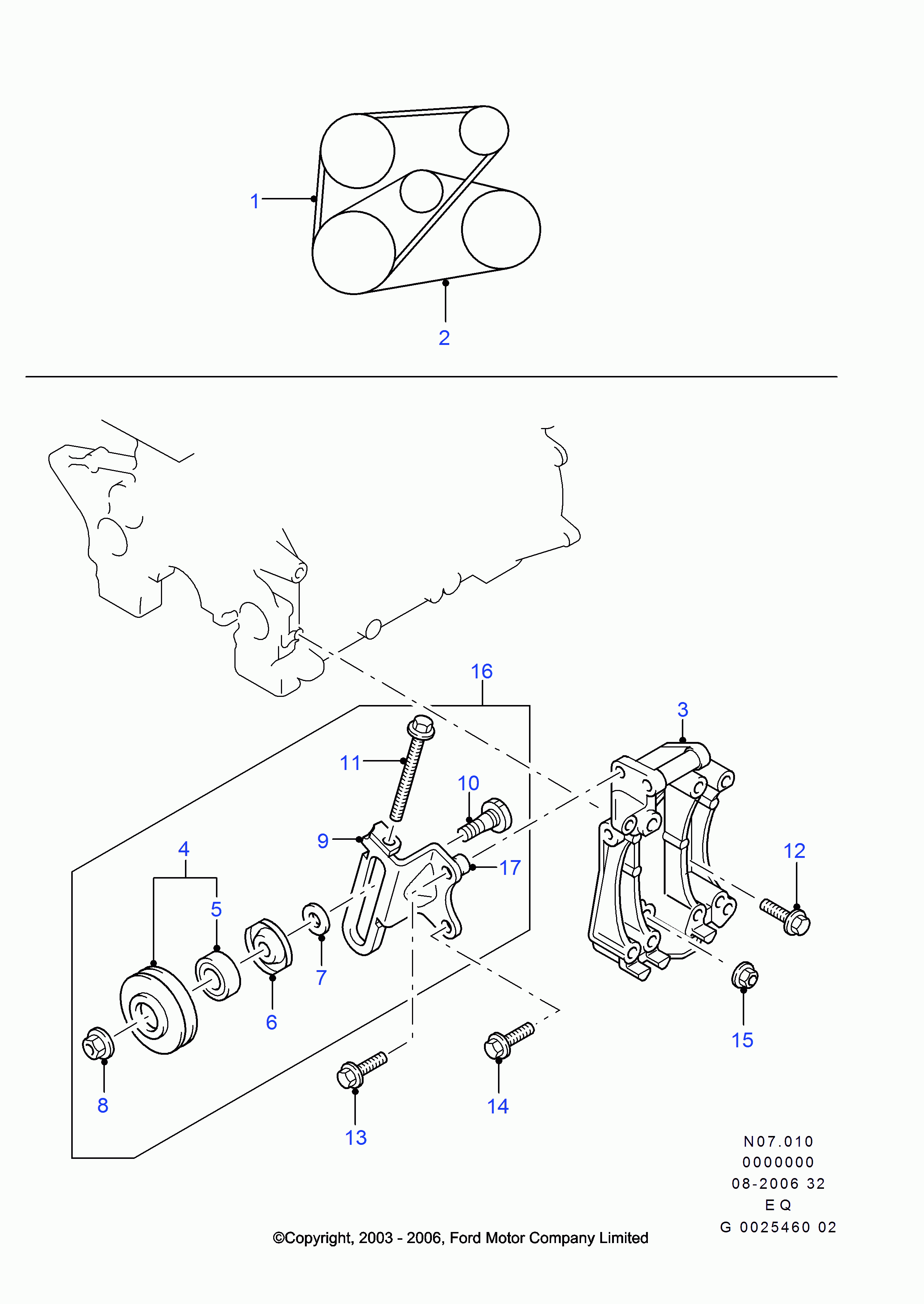 FORD 4982548 - Τραπεζοειδής ιμάντας parts5.com