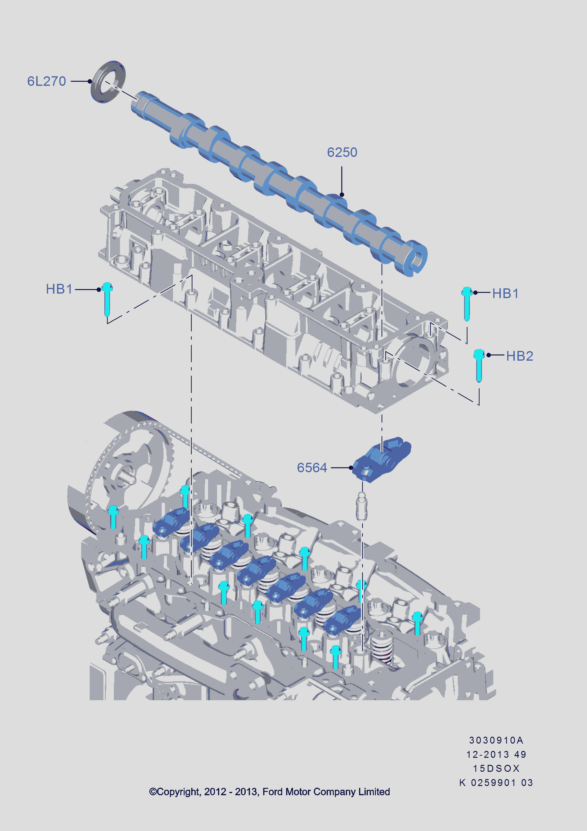 FORD 1 145 953 - Radialna tesnilka za gred, odmikalna gred parts5.com