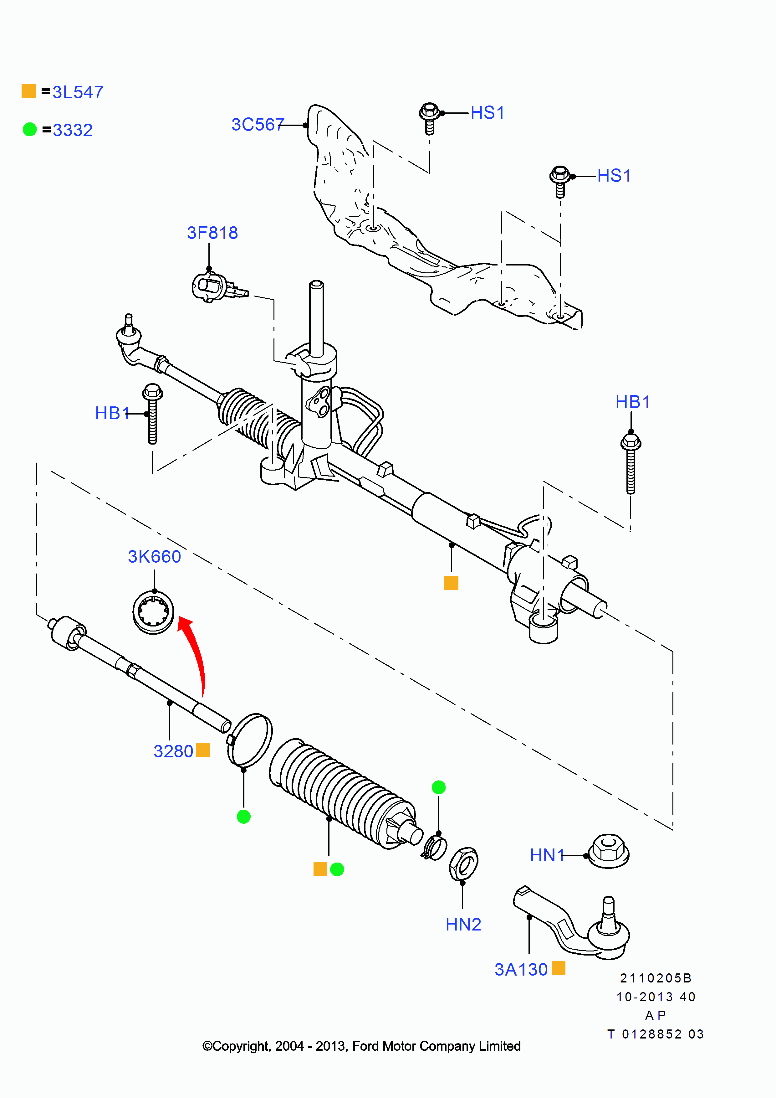 FORD 1730933 - Końcówka drążka kierowniczego poprzecznego parts5.com