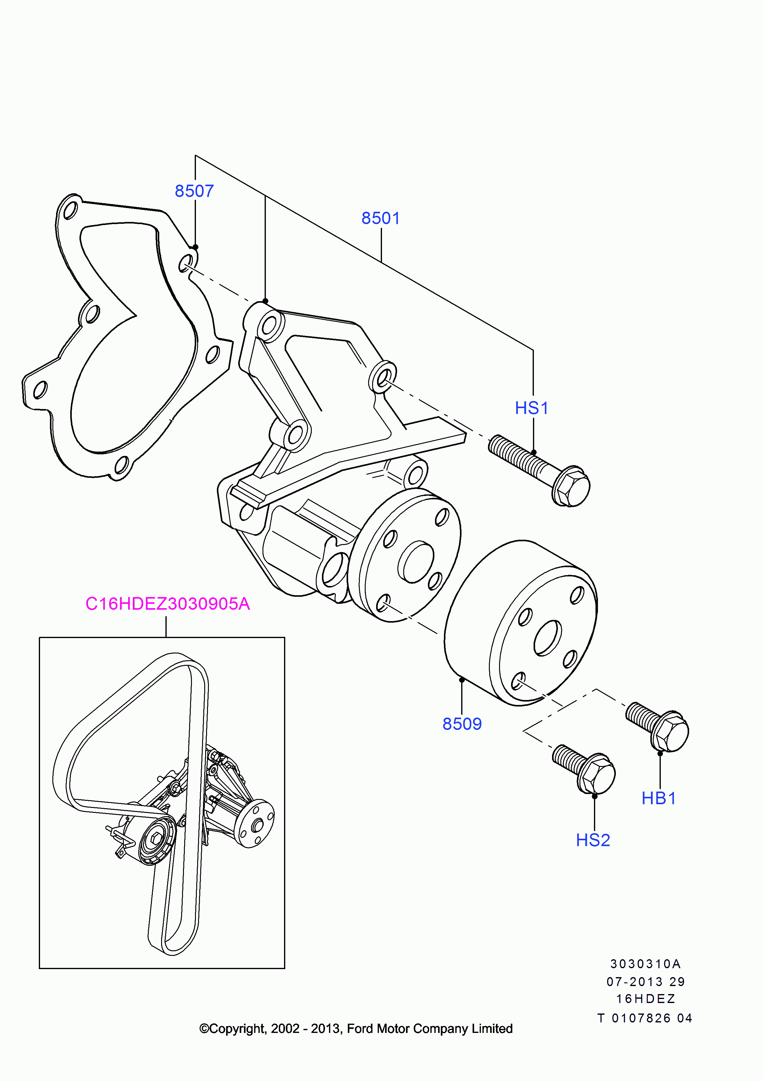 FORD 1 778 516 - Water Pump parts5.com