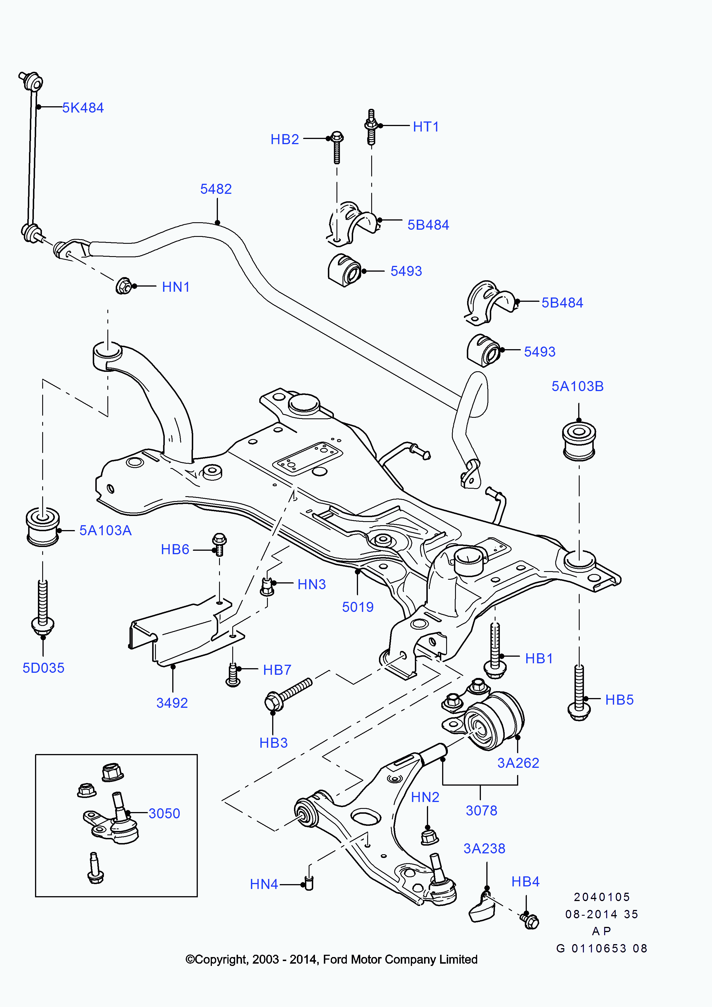 FORD 1362650 - Krmilje, obesa koles parts5.com