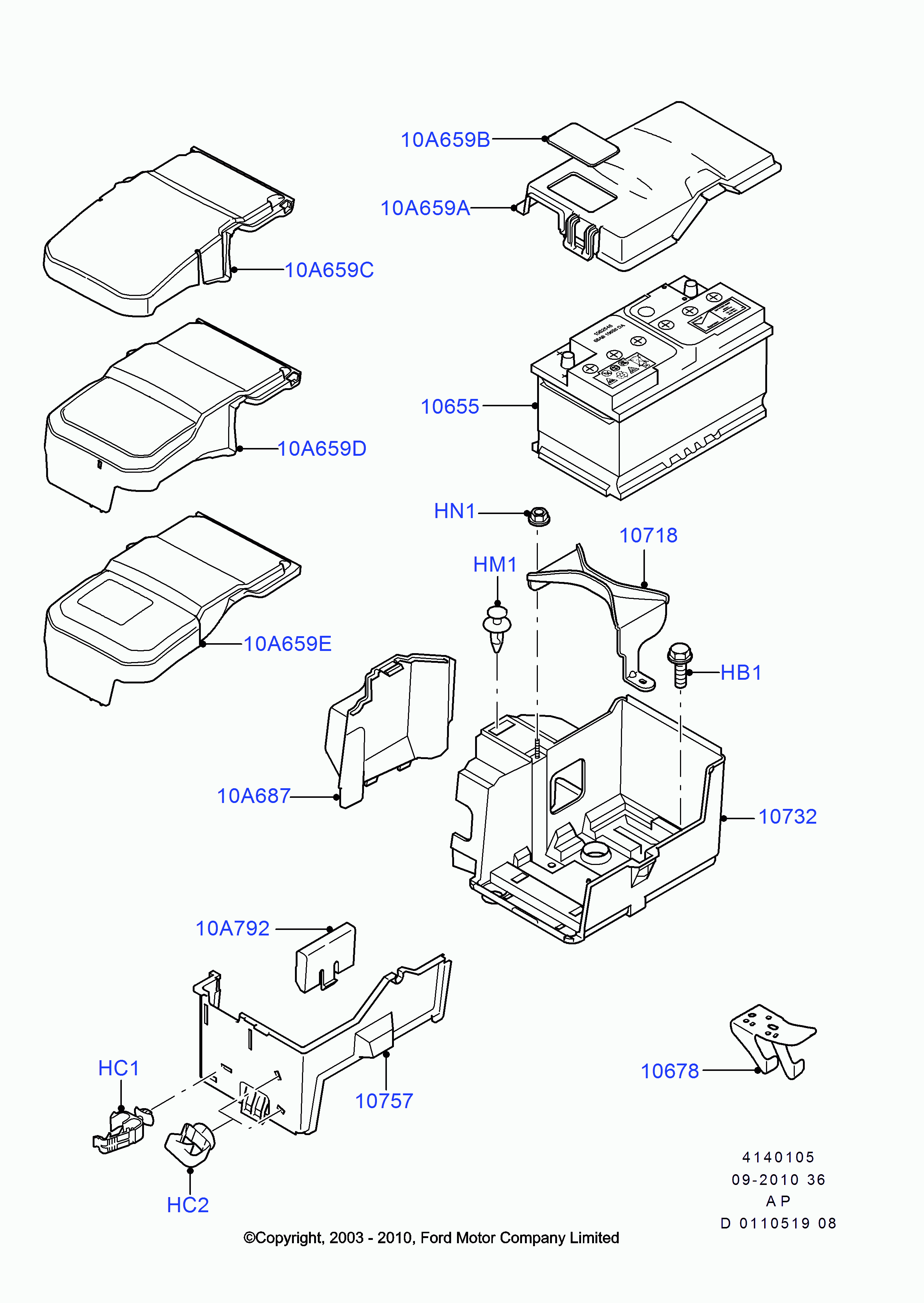 FORD 1672941 - Żtartovacia batéria parts5.com