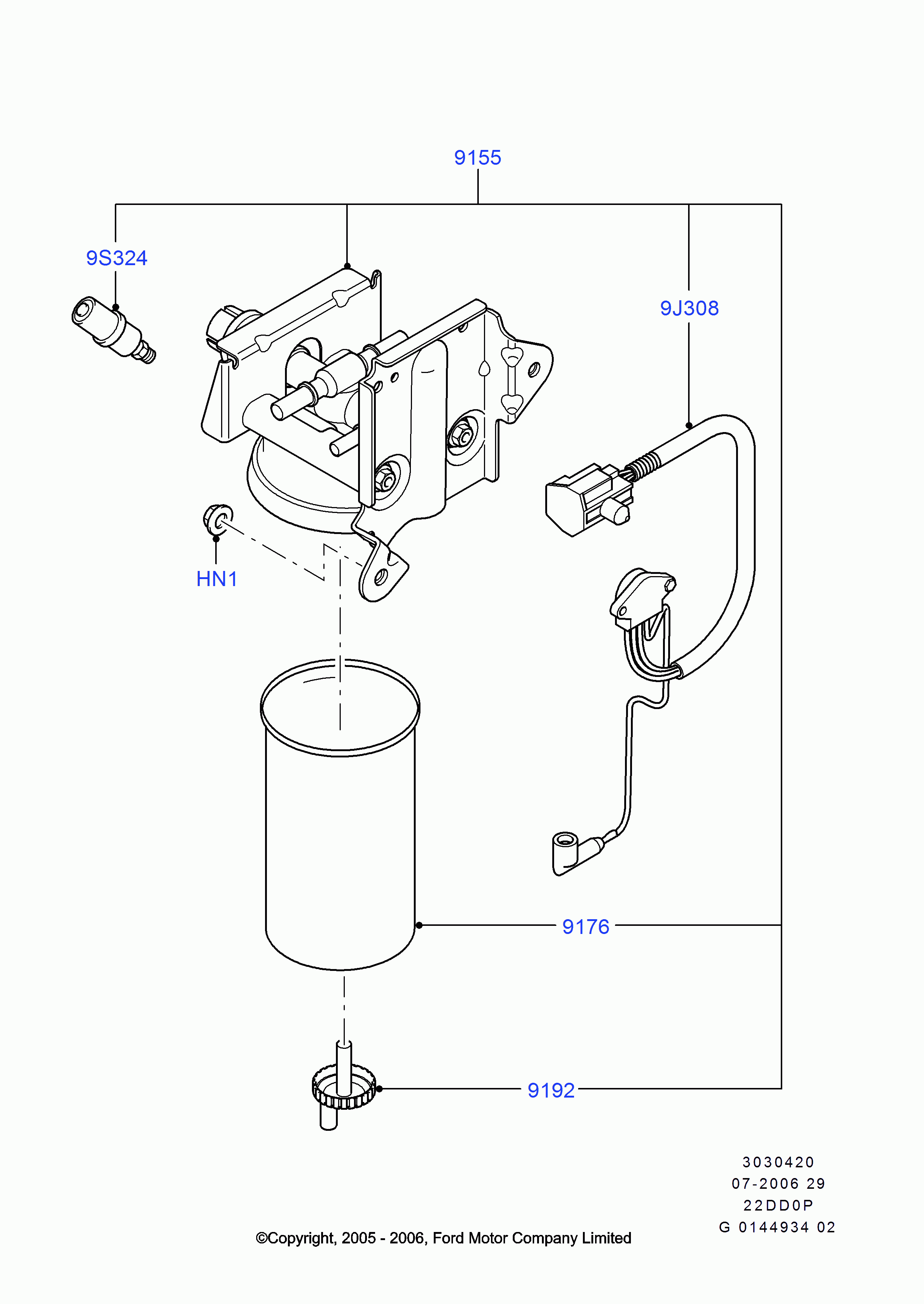 FORD 1 685 861 - Filtru combustibil parts5.com