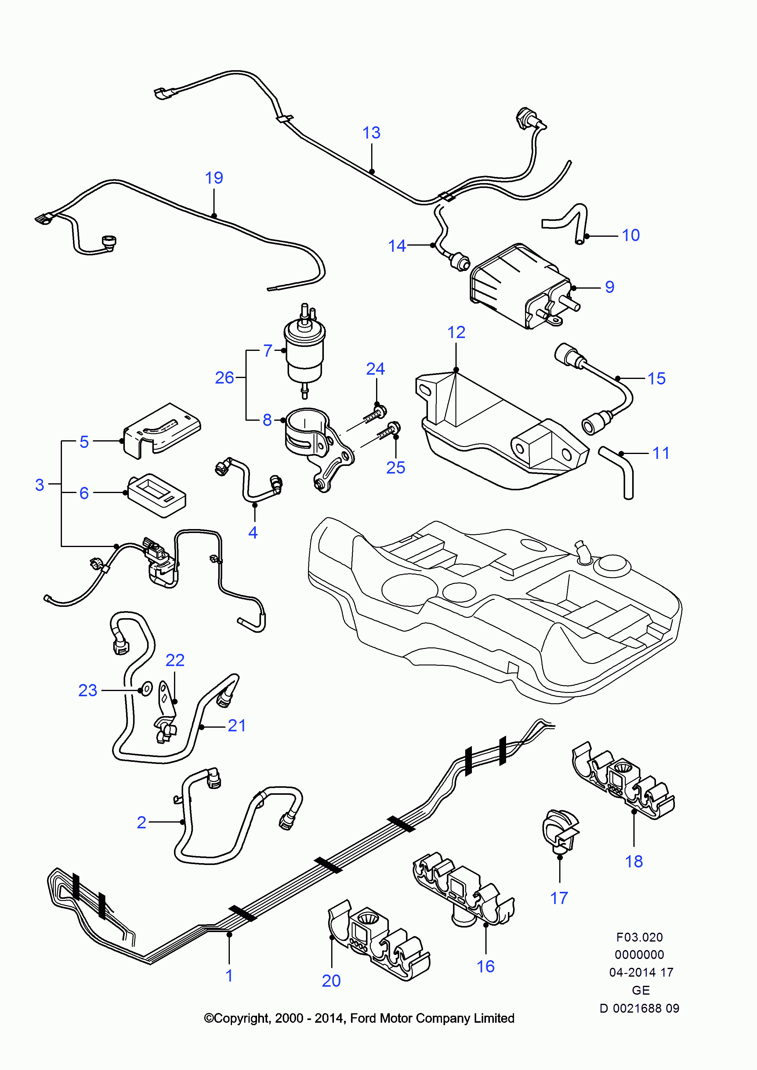 FORD 4103 735 - Filtru combustibil parts5.com