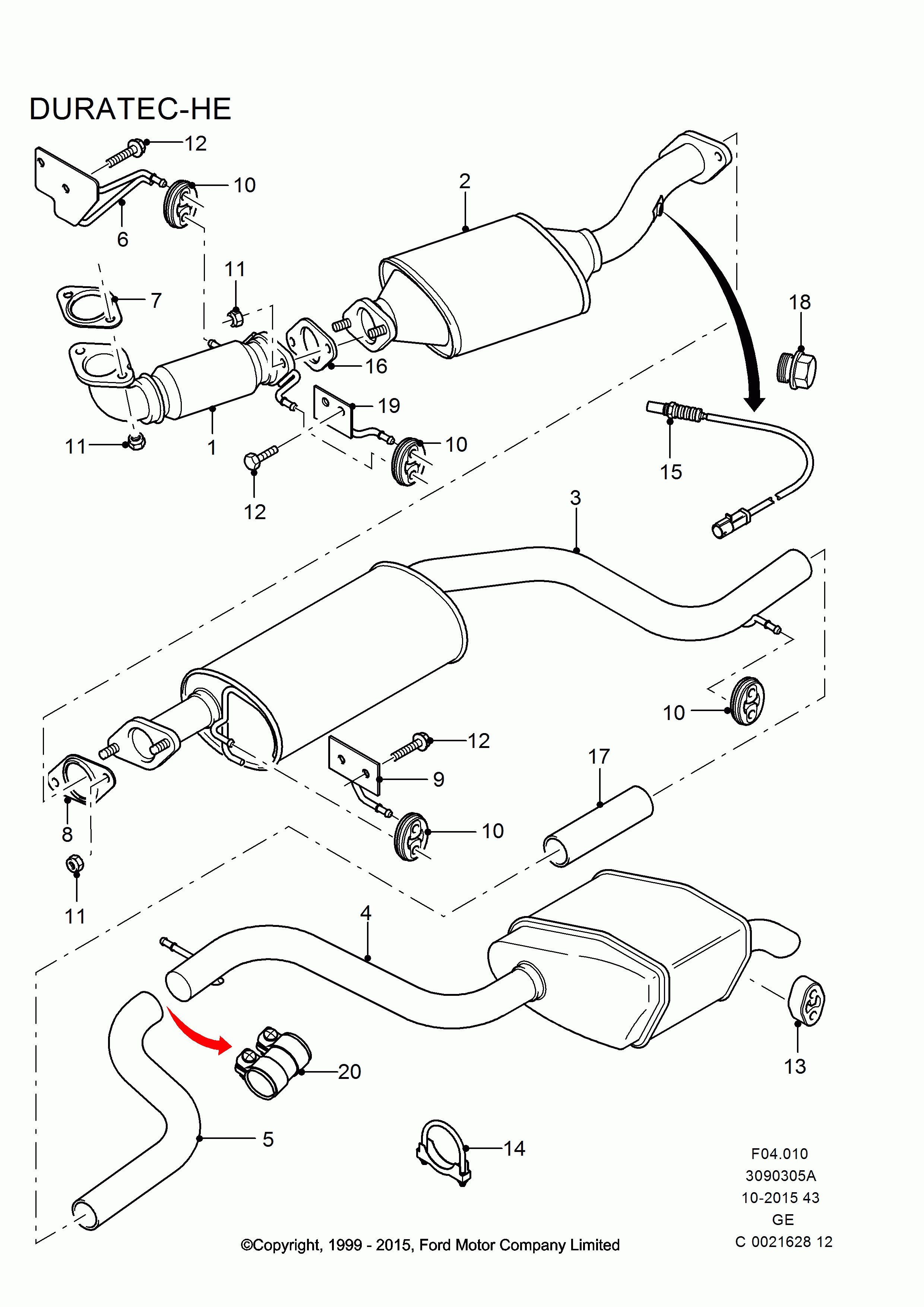 FORD 1 147 420 - Lambda sonda parts5.com