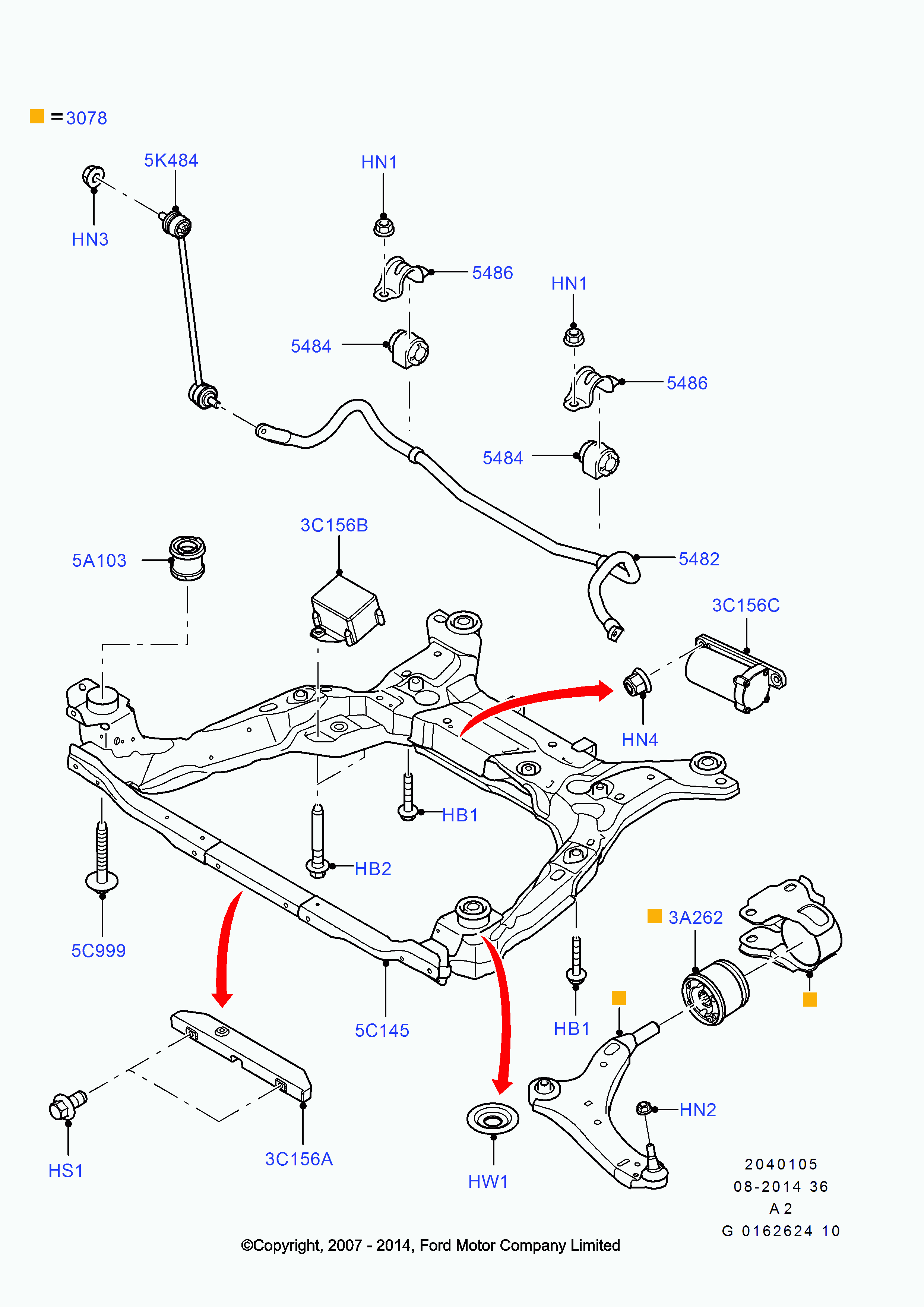 FORD 1377849 - Drog / opornik, stabilizator parts5.com