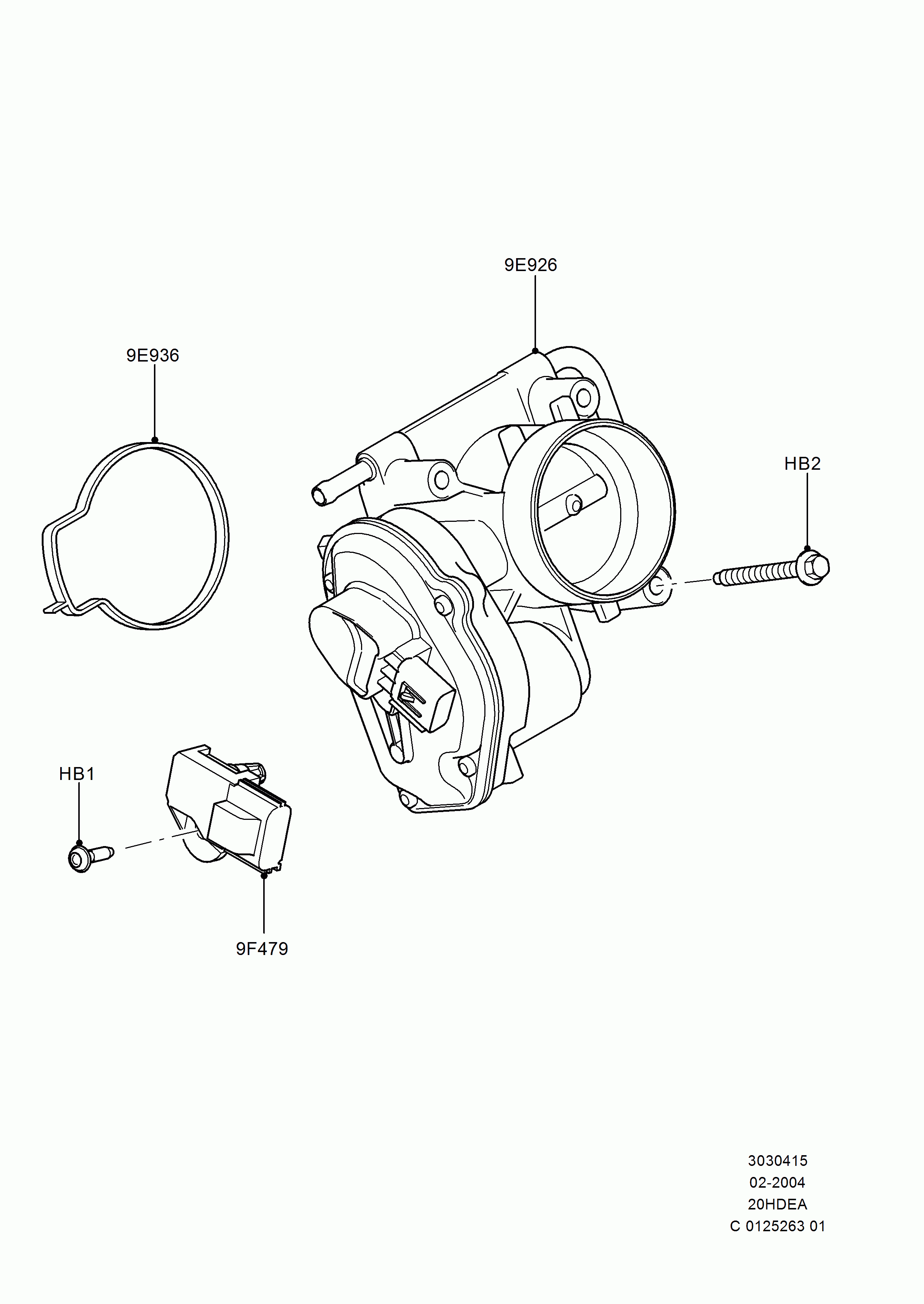 FORD 1 537 636 - Throttle body parts5.com