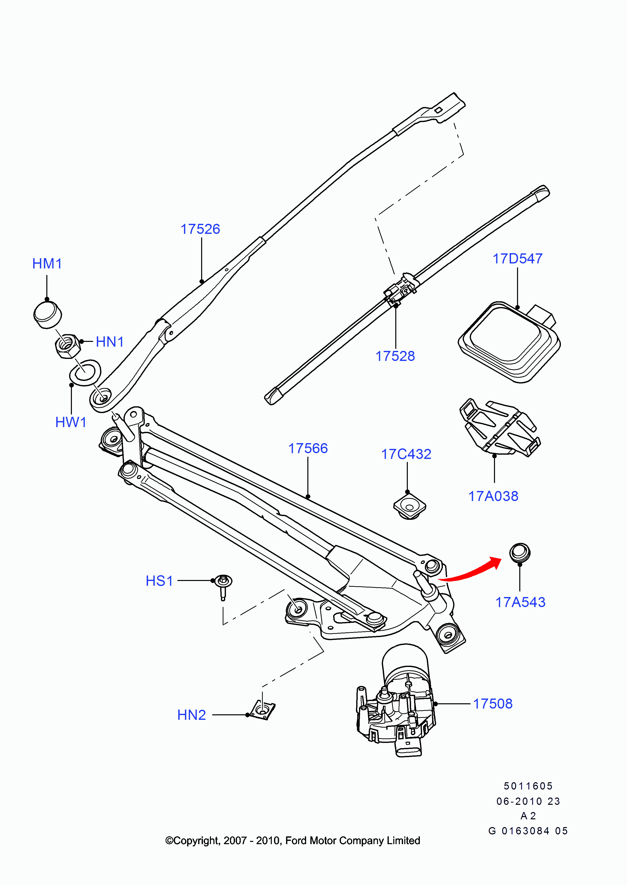 FORD 1537084 - Wischblatt parts5.com