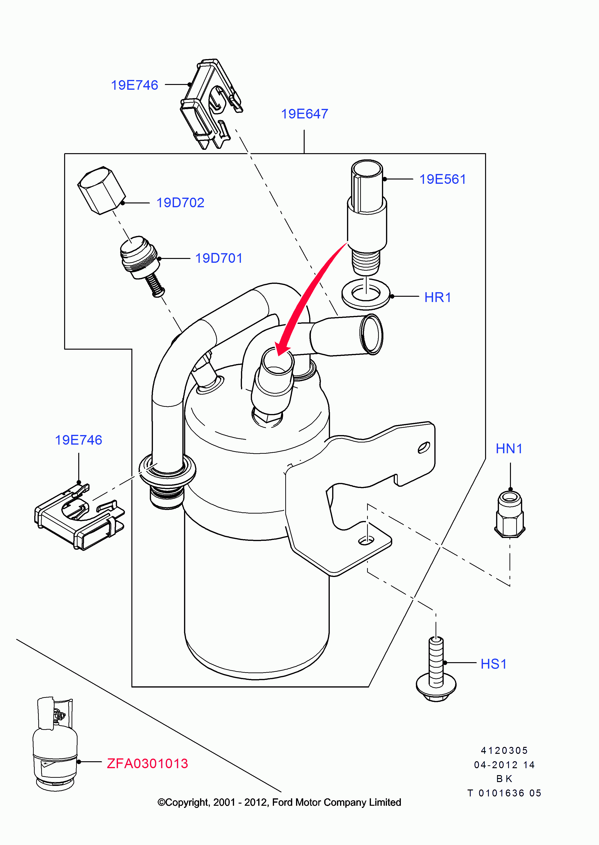 FORD 1 209 041 - Uscator,aer conditionat parts5.com