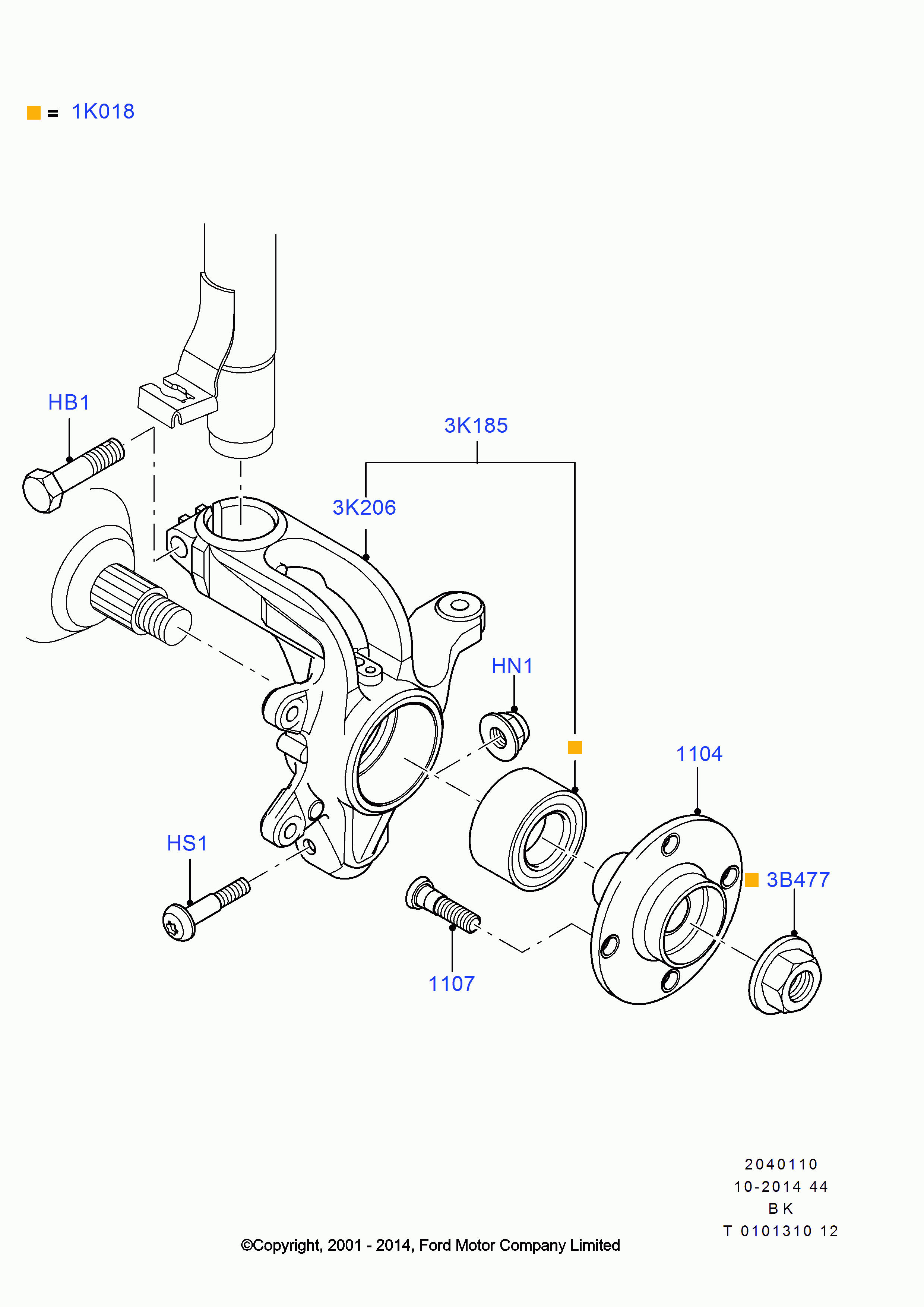 FORD 1201569 - Set rulment roata parts5.com