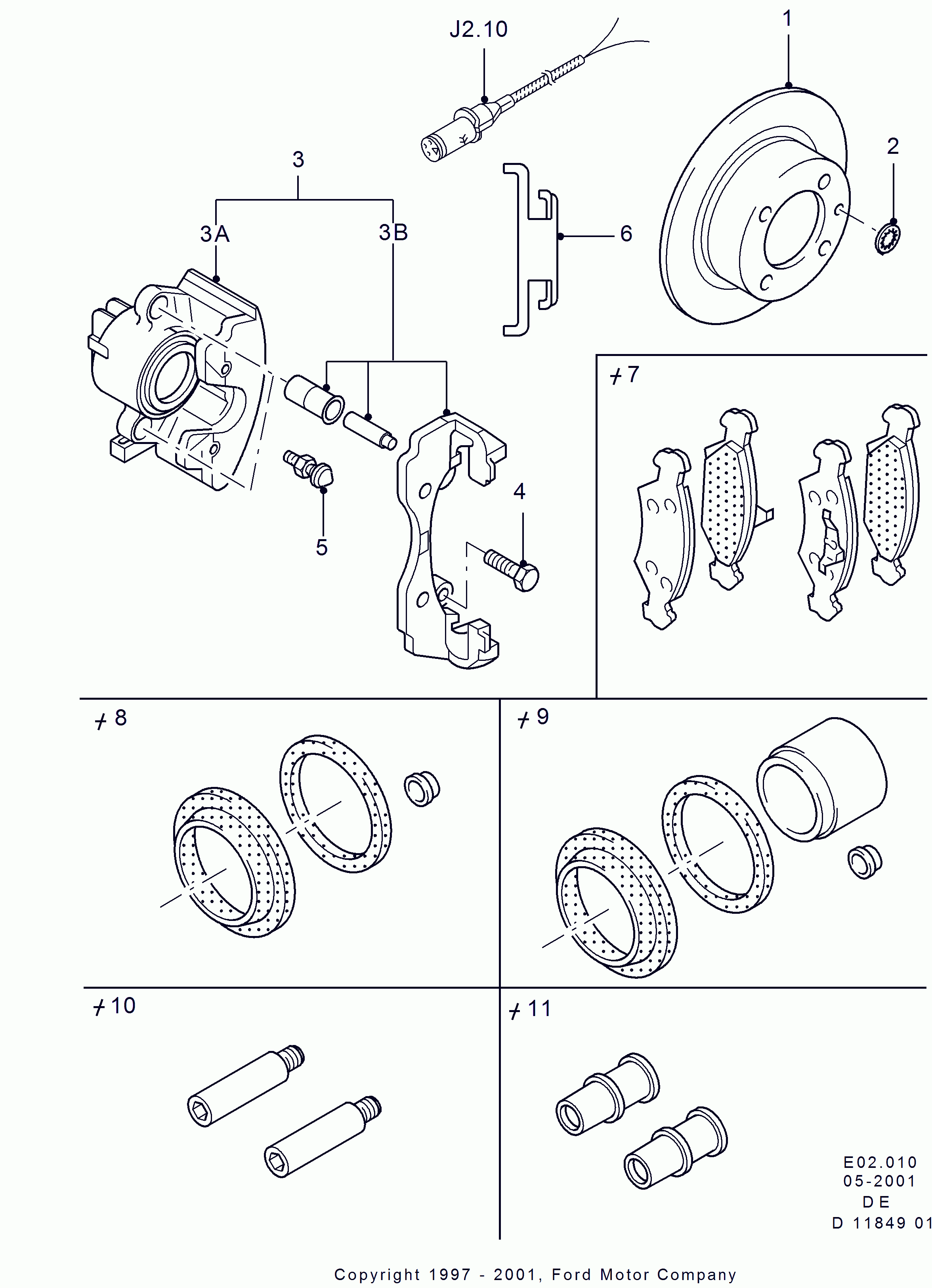 FORD 6128159 - Set reparatie, etrier parts5.com