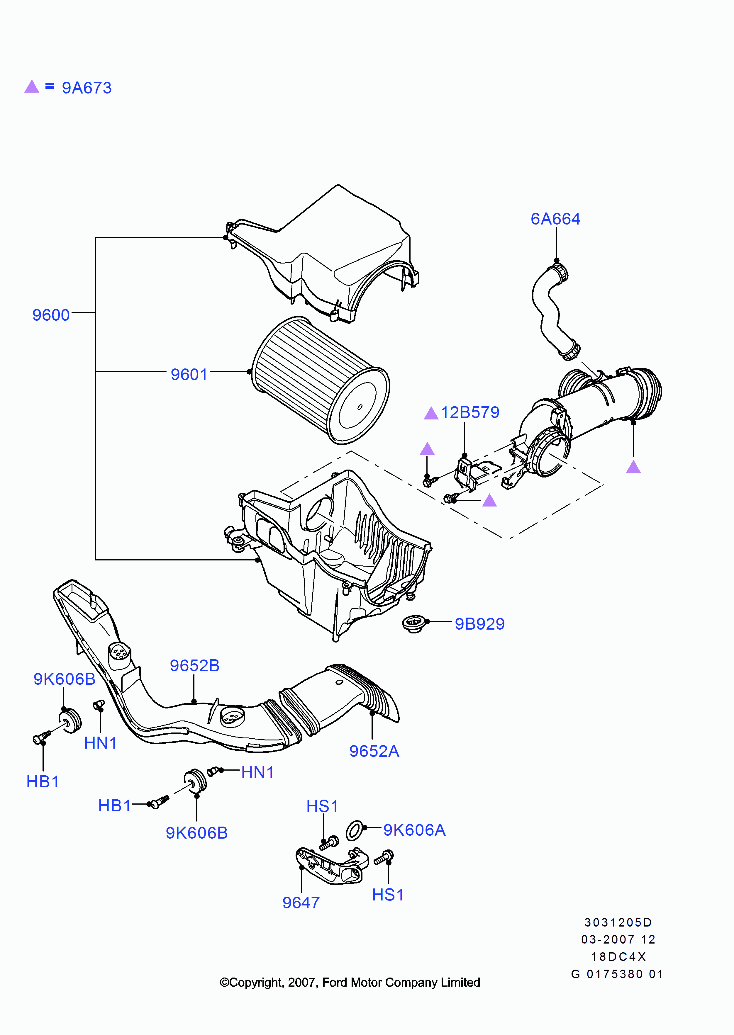 FORD 1 708 877 - Filtar za zrak parts5.com