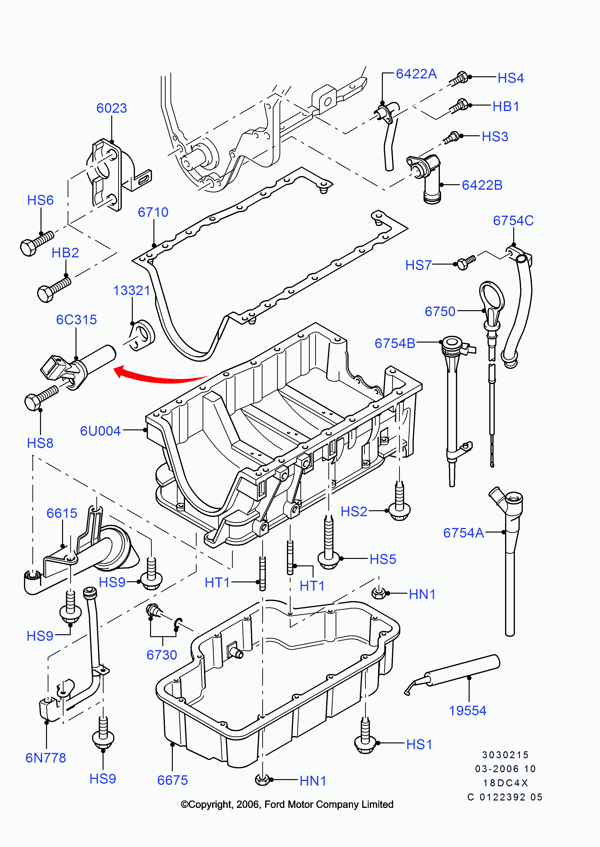 FORD 1 078 498 - Uszczelka, miska olejowa parts5.com