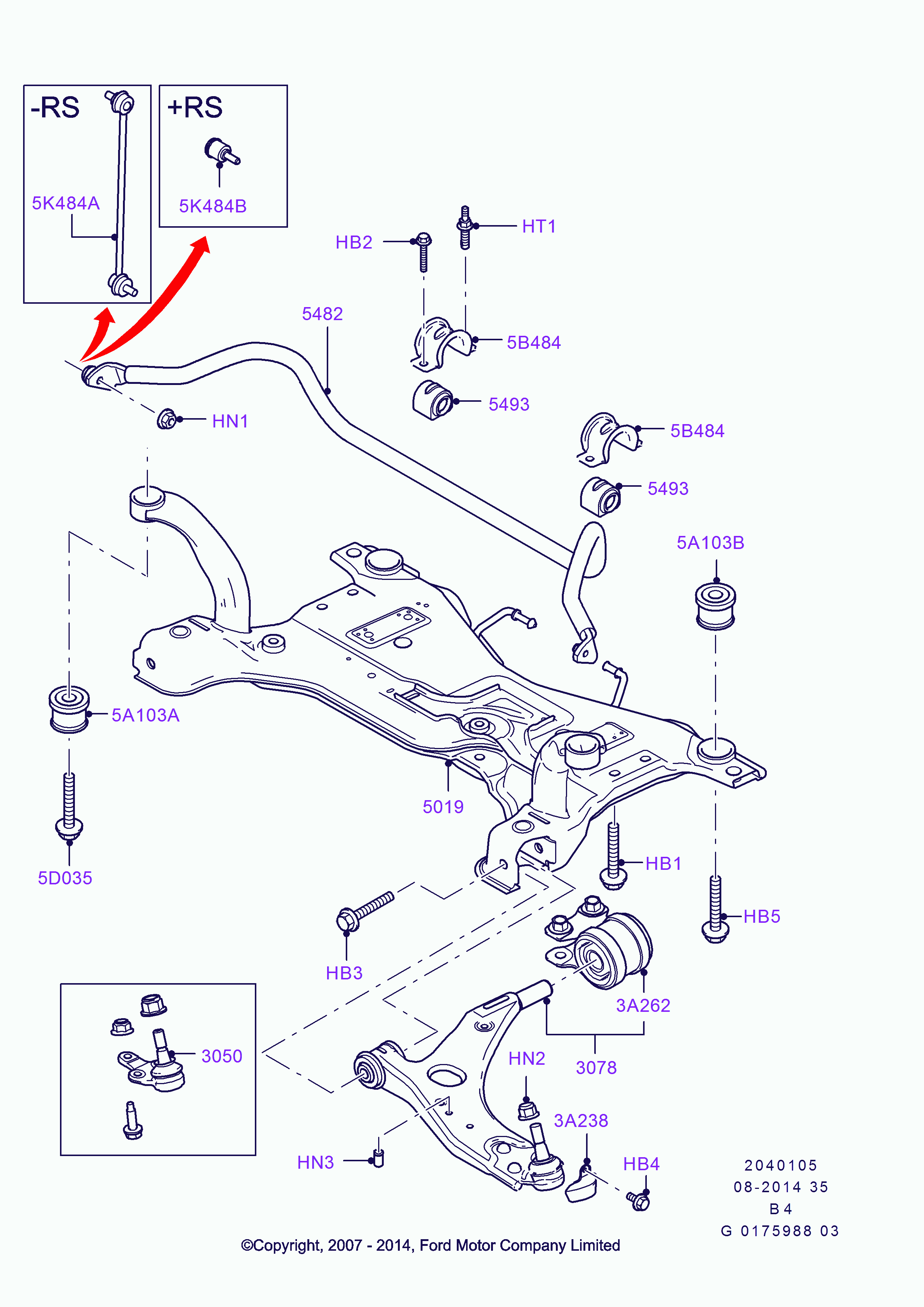 FORD 1762149 - Тяга / стойка, стабилизатор parts5.com