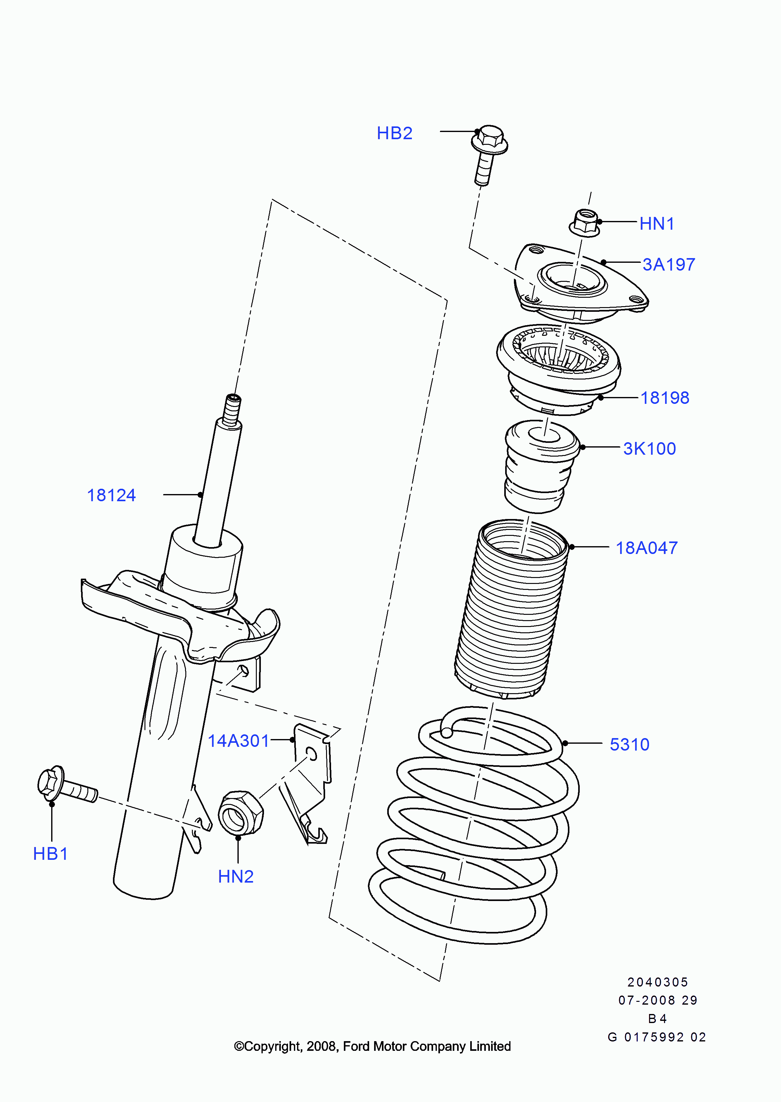 FORD 1570032 - Amortyzator parts5.com