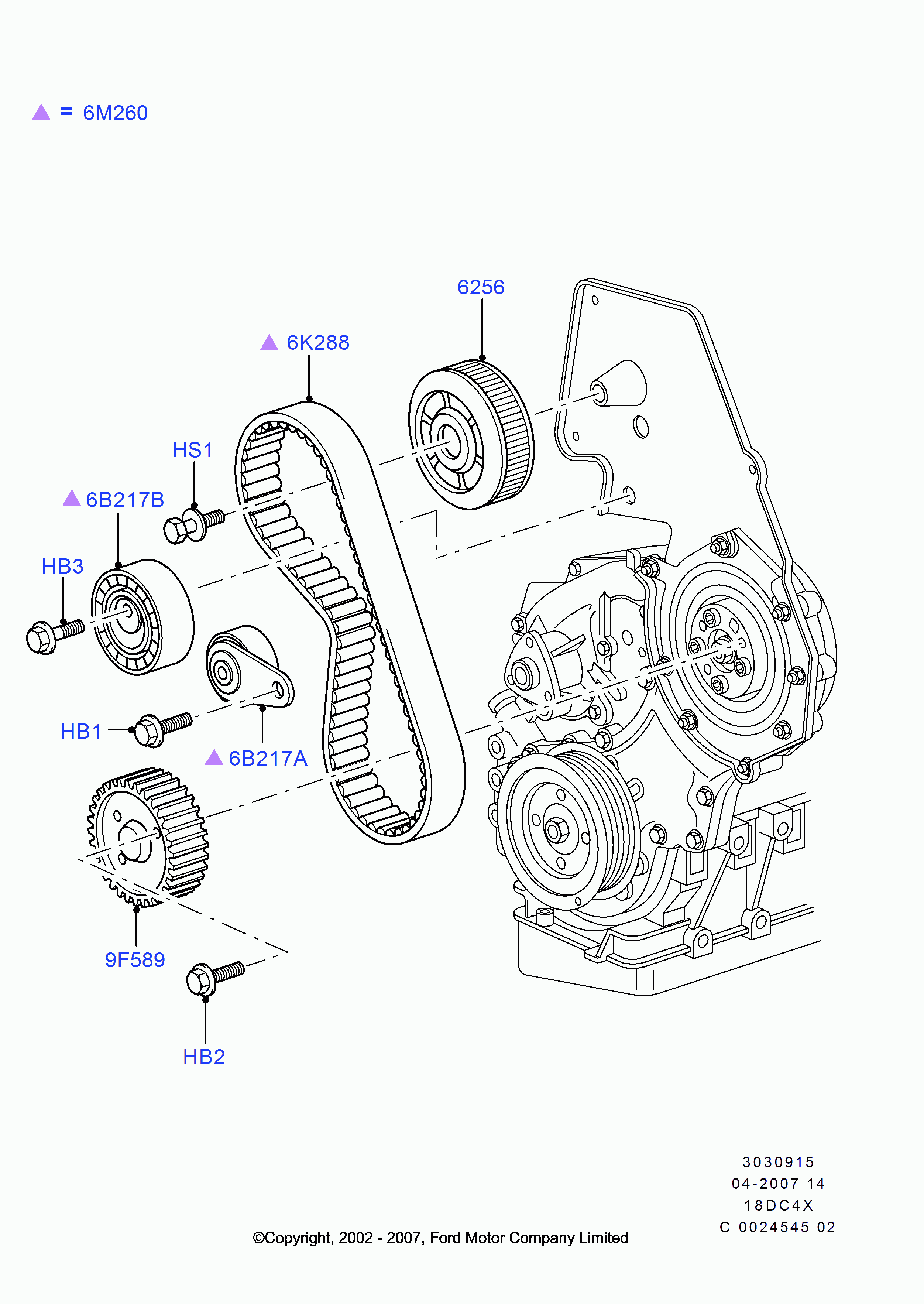 FORD 1479084 - Tensioner Pulley, timing belt parts5.com