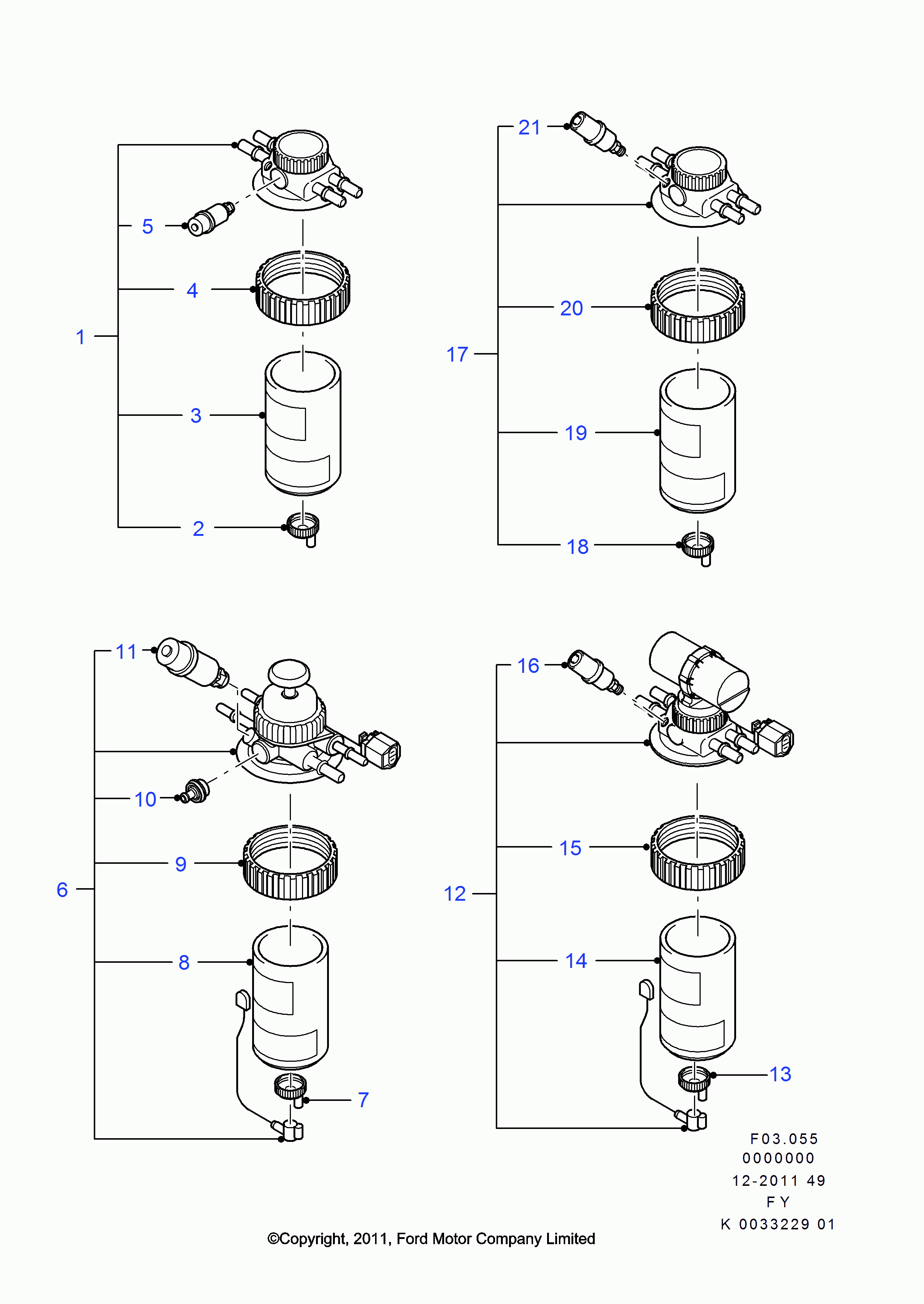 FORD 1709059 - Filtru combustibil parts5.com