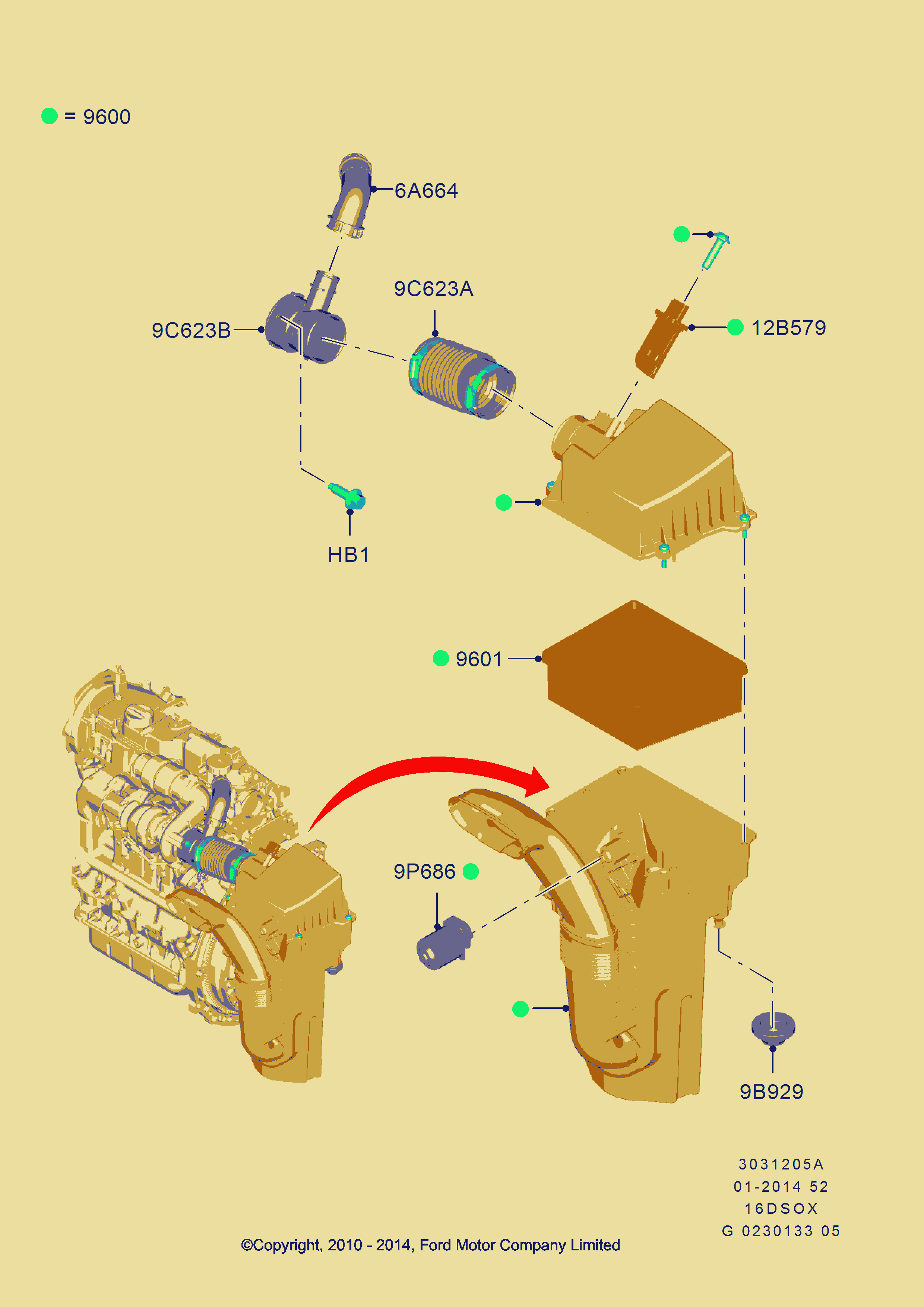 FORD 1729 860 - Filtar za zrak parts5.com