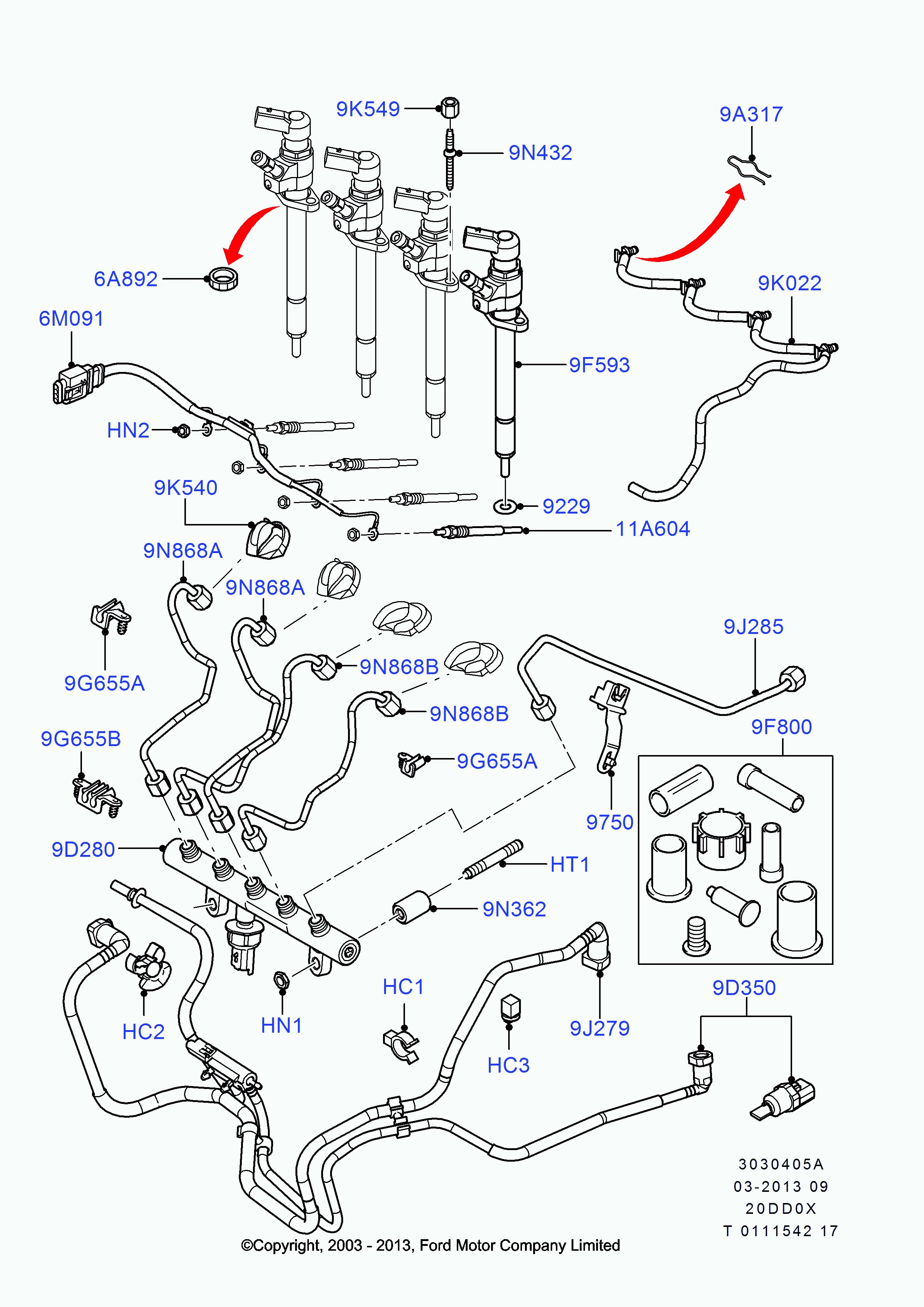 FORD 1 318 562 - Pierścień uszczelniający, gniazdo wtryskiwacza parts5.com