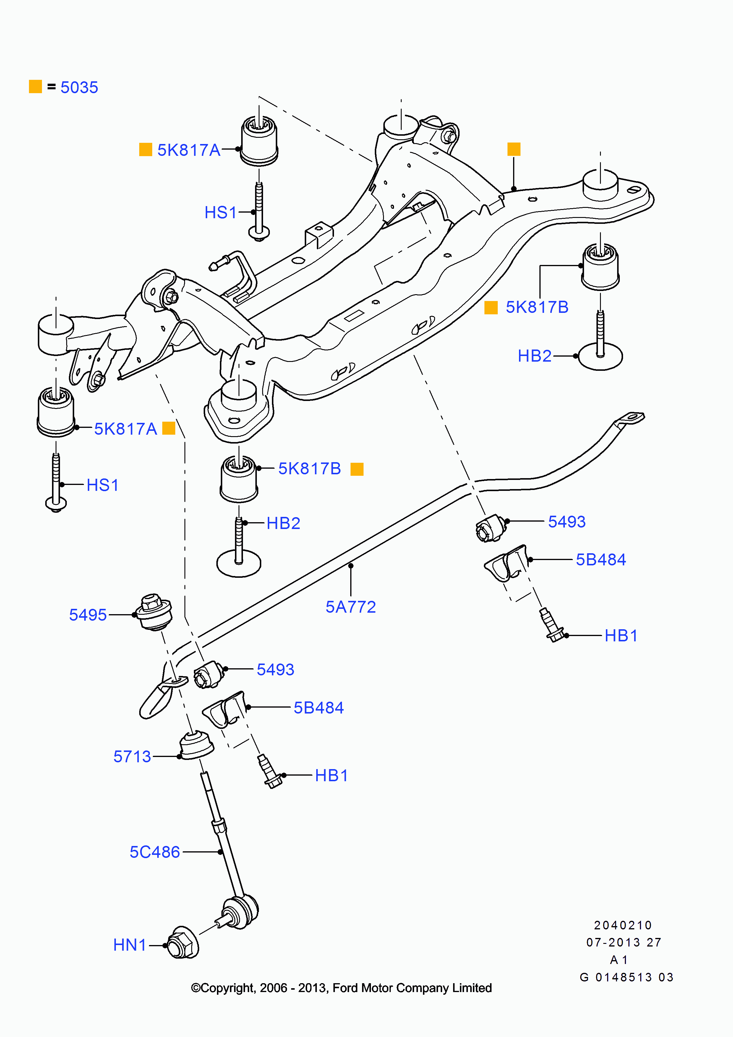 FORD 1425853 - Šipka / spona, stabilizator parts5.com