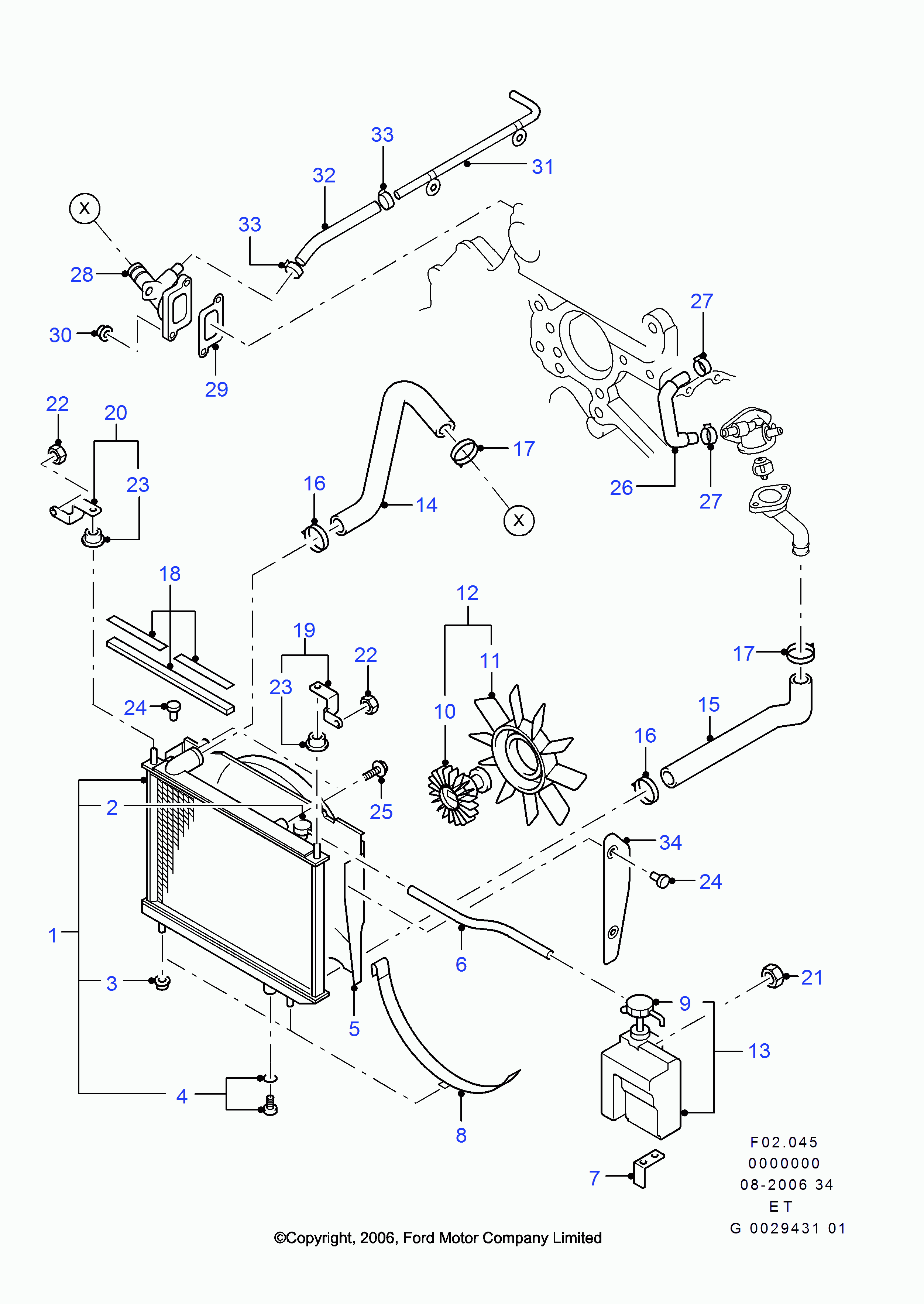 FORD 1455876 - Zaporni poklopac, hladnjak parts5.com