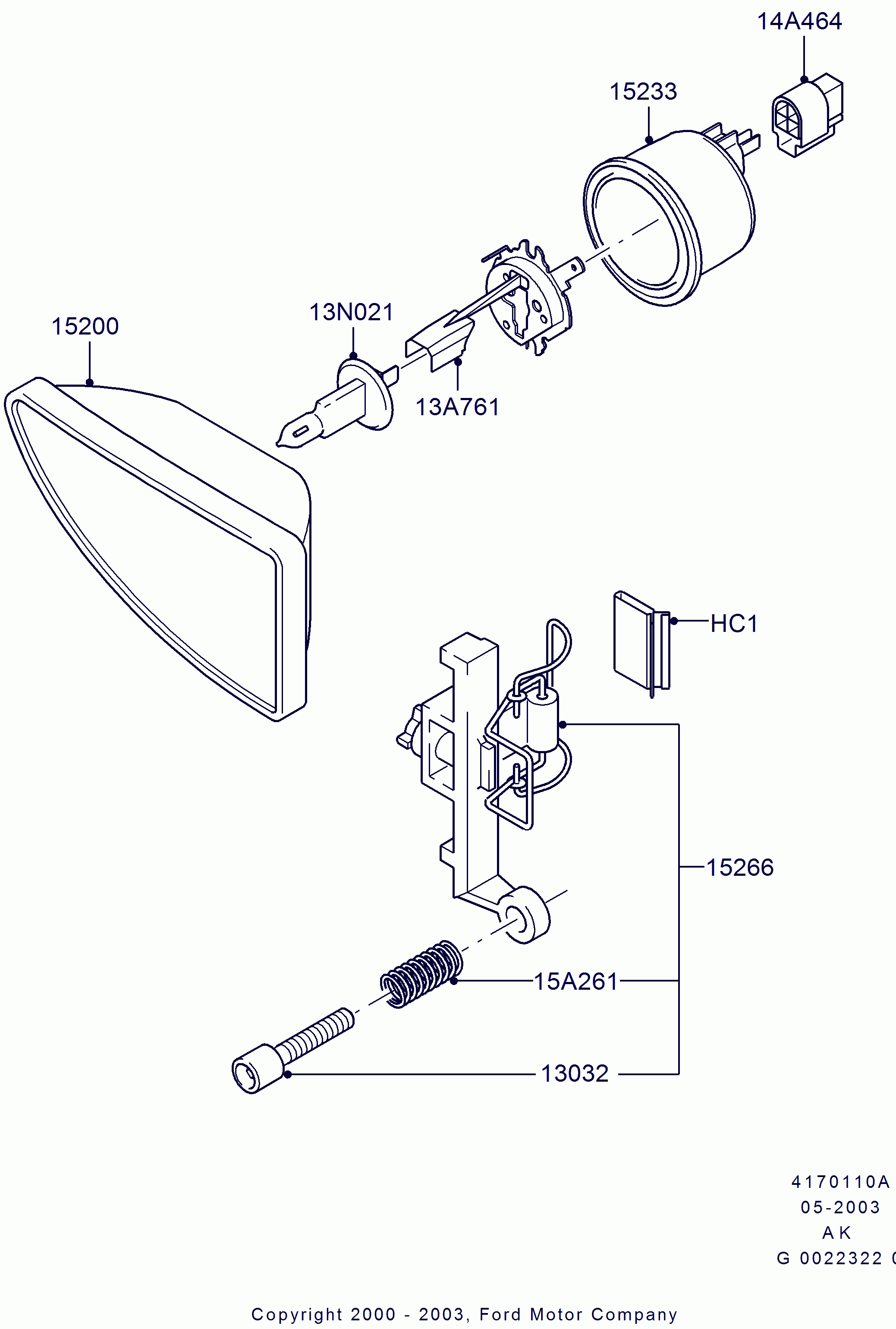 FORD 1 346 659 - Reflektor przeciwmgłowy parts5.com