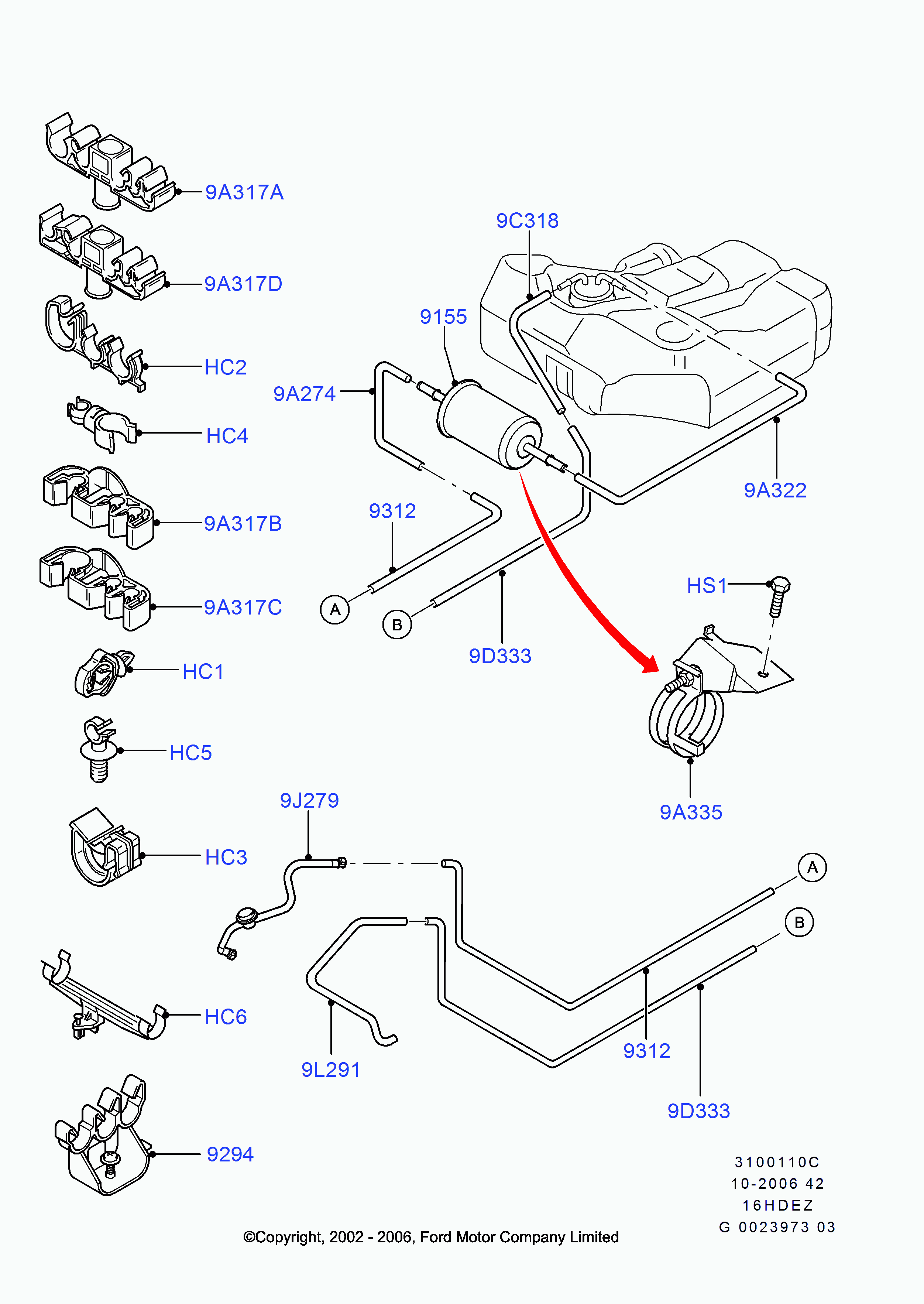 FORD 1465 018 - Φίλτρο καυσίμου parts5.com