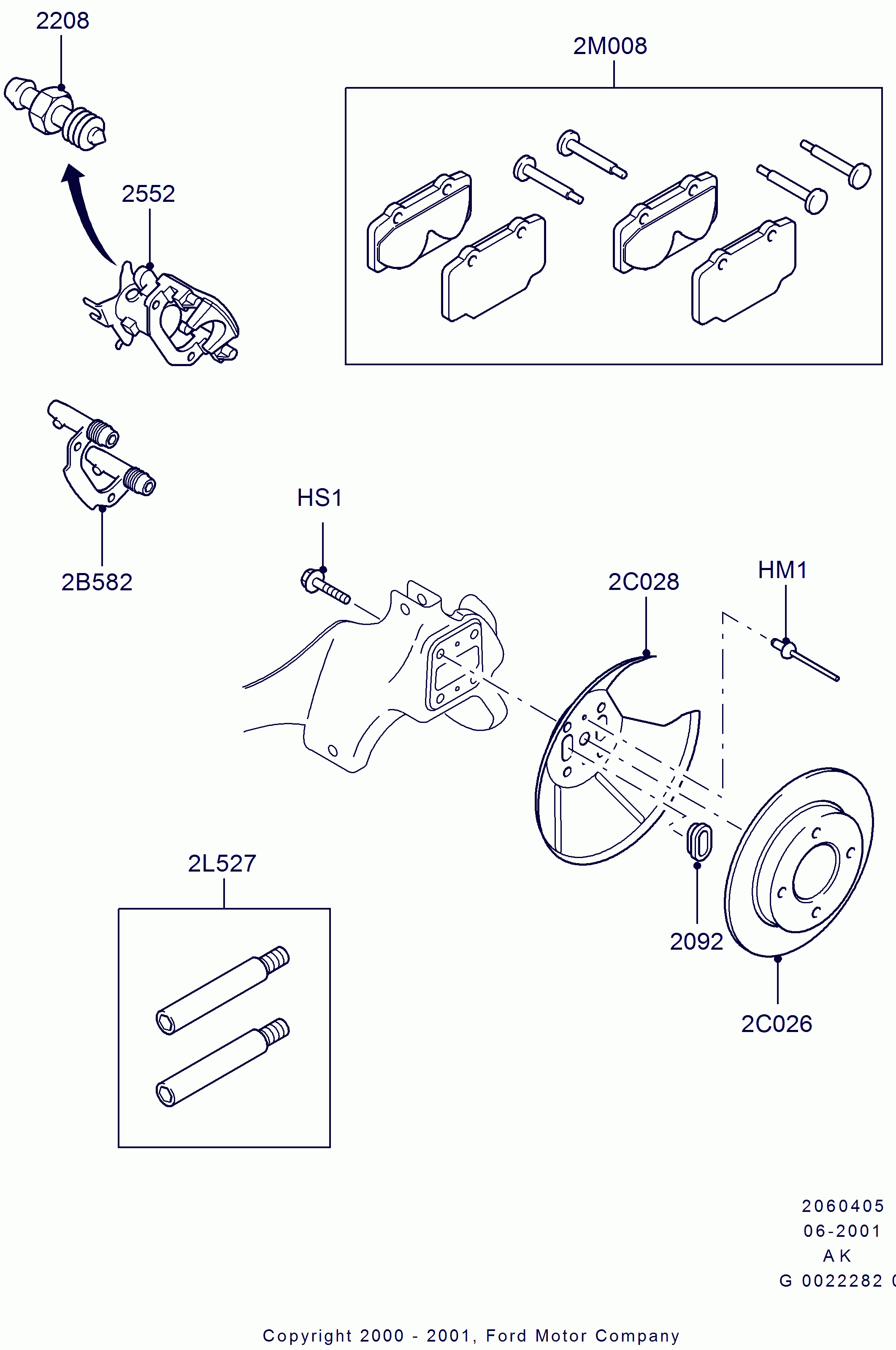 FORD 1425407 - Komplet kočnih obloga, disk kočnica parts5.com