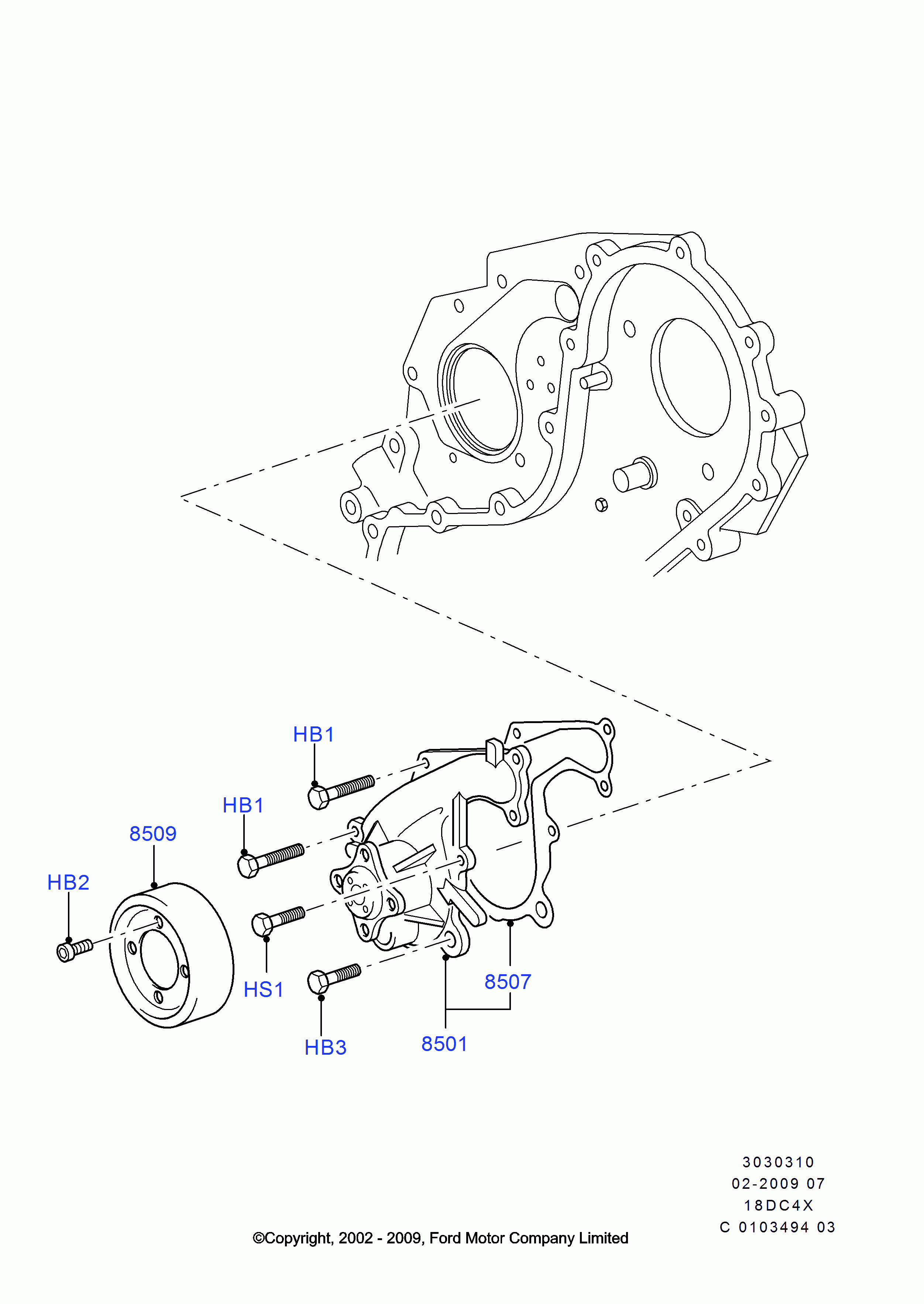 FORD 1 131 878 - Water Pump parts5.com