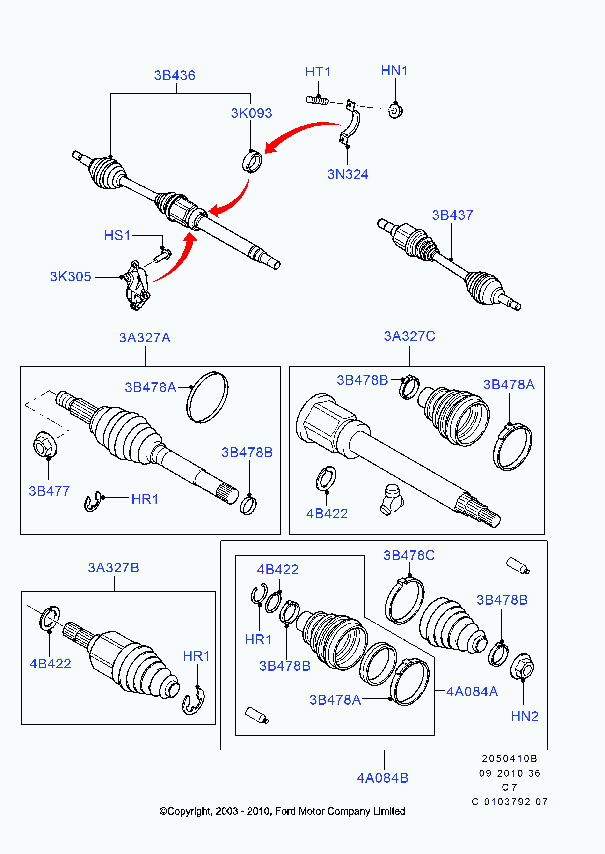 FORD 4371800 - Bellow, drive shaft parts5.com