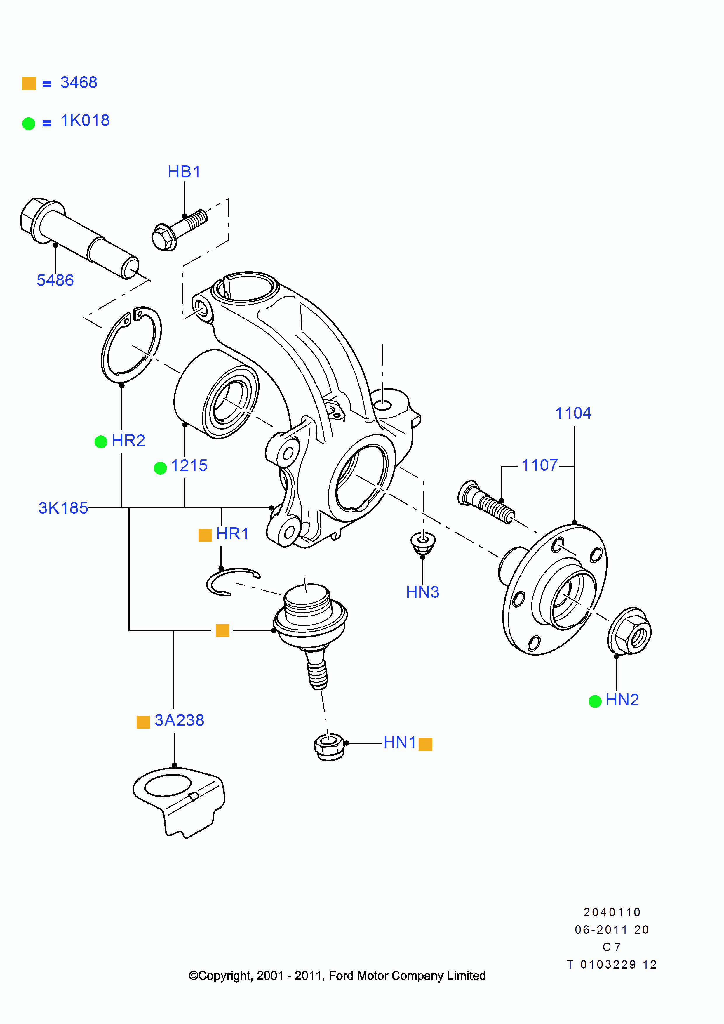 FORD 4386870 - Ball Joint parts5.com