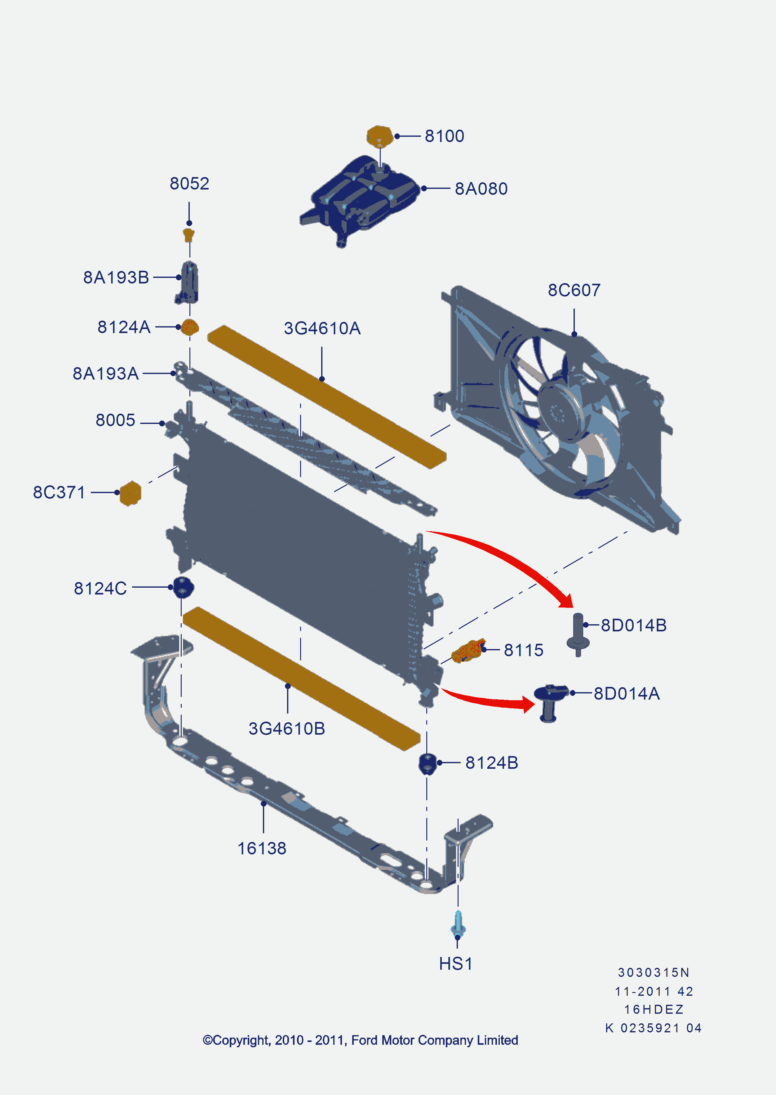 FORD 1 740 023 - Ventilador, refrigeración del motor parts5.com