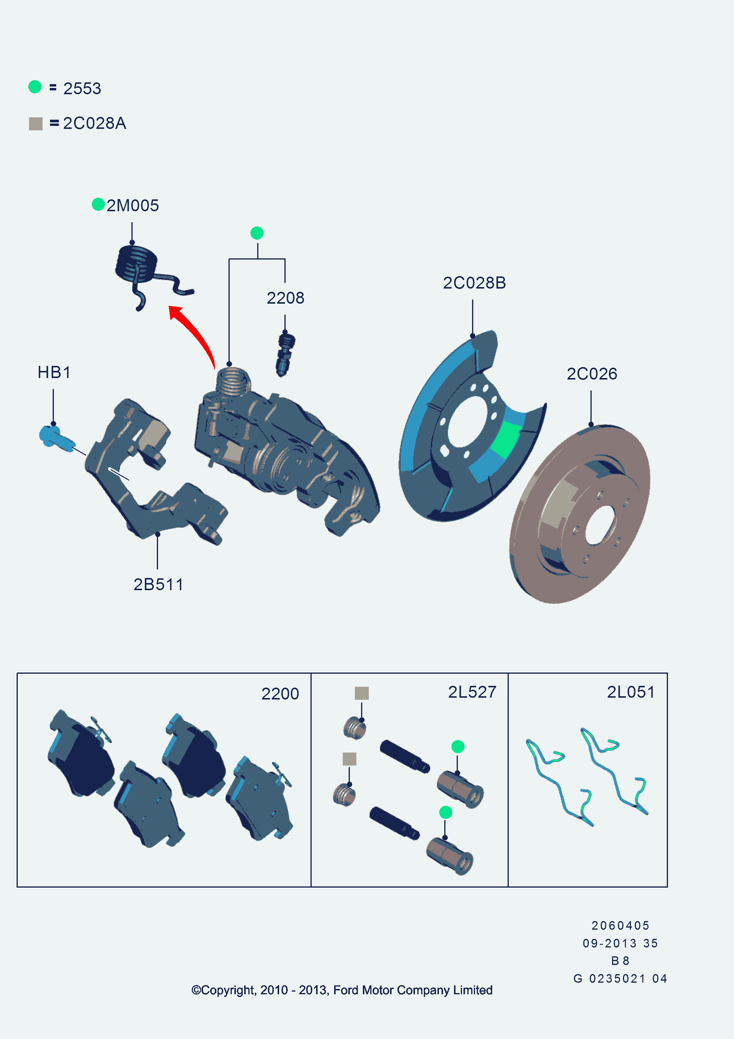 FORD 1 683 374 - Sada brzdových destiček, kotoučová brzda parts5.com