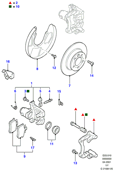 FORD 1345337 - Тормозные колодки, дисковые, комплект parts5.com