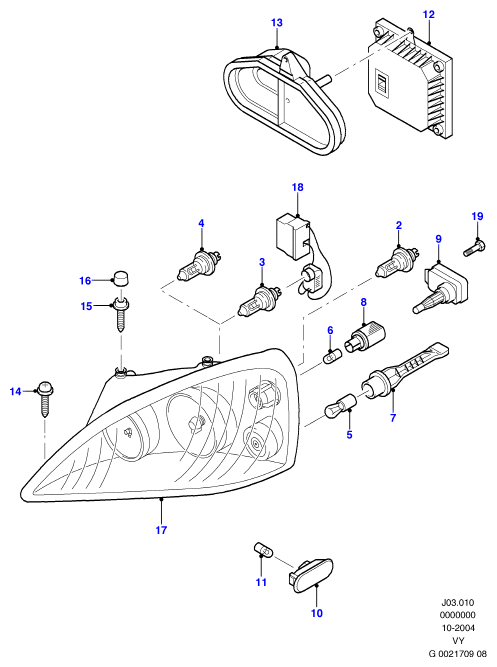 FORD 1109206 - Sijalica, glavni far parts5.com