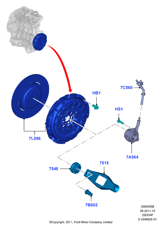 VW 4412070 - Rulment de presiune parts5.com