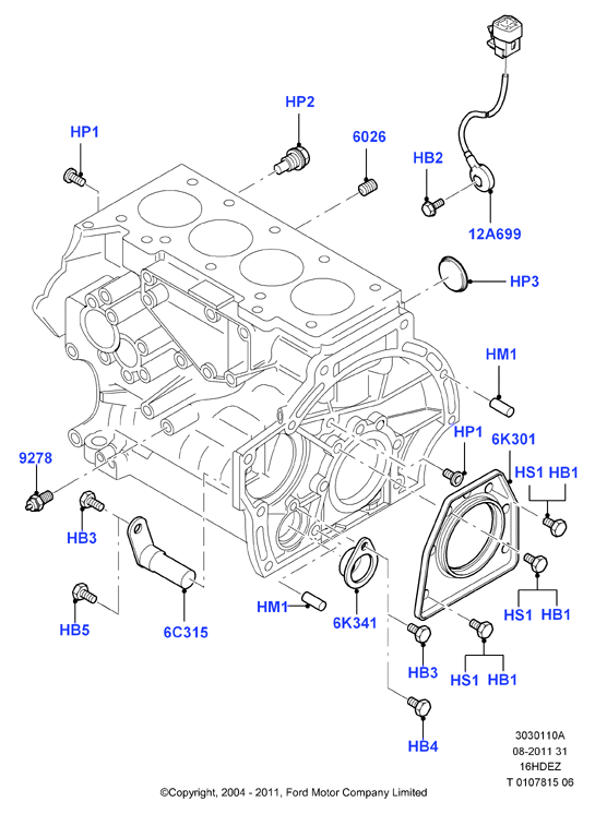 FORD 1 363 512 - Senzor,presiune ulei parts5.com