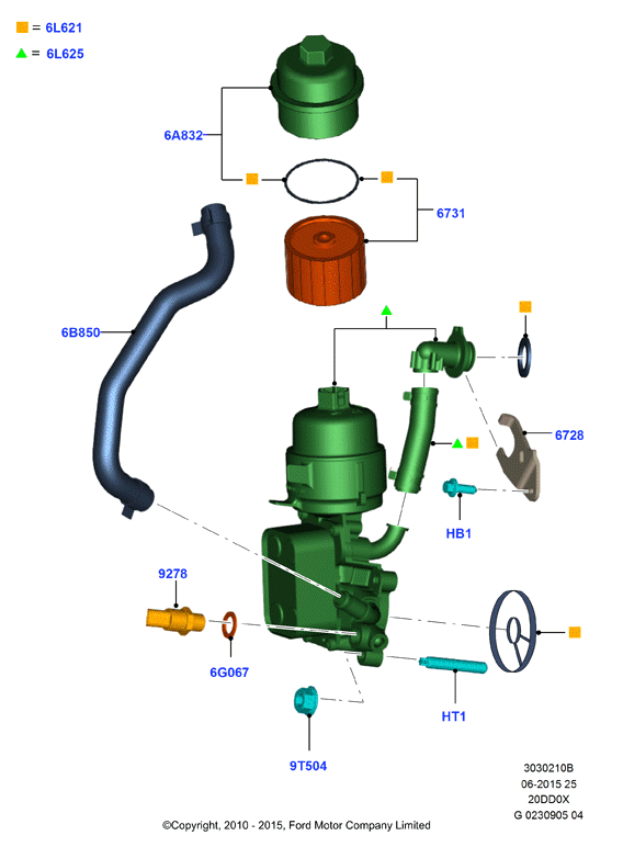 FORD 1886418 - Oil Cooler, engine oil parts5.com