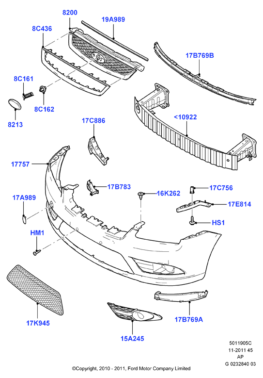 FORD 1360719 - Emblema radiator parts5.com