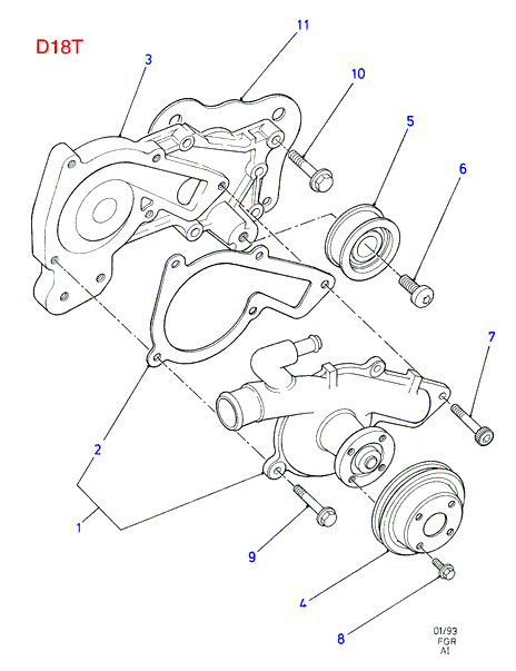 FORD 4876426 - Tensioner Pulley, timing belt parts5.com