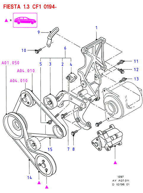 FORD 7040340 - Klinasti rebrasti kaiš parts5.com