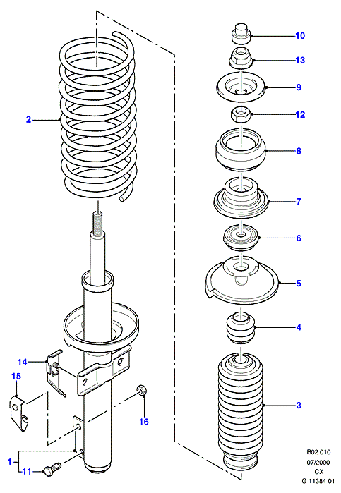 FORD 1 133 914 - Amortiguador parts5.com