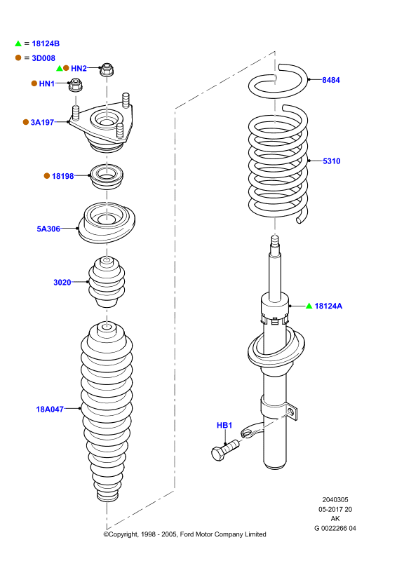 FORD 1201937 - Amortiguador parts5.com