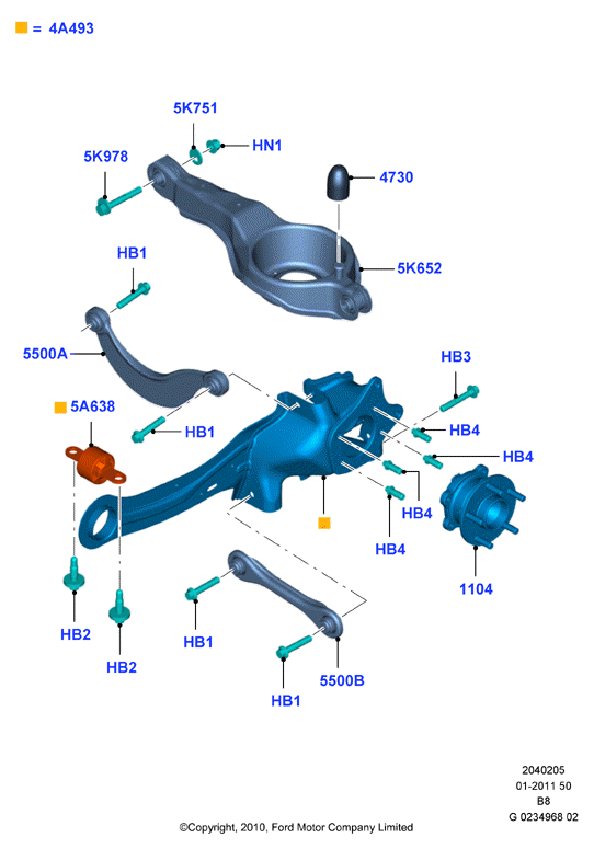 FORD 1752565 - Ψαλίδι, ανάρτηση τροχών parts5.com