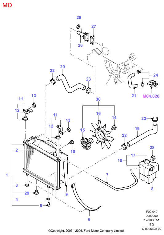 FORD 1351958 - Τάπα κλεισίματος, ψύκτης parts5.com