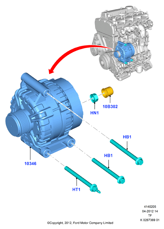 FORD 1 874 992 - Alternator parts5.com