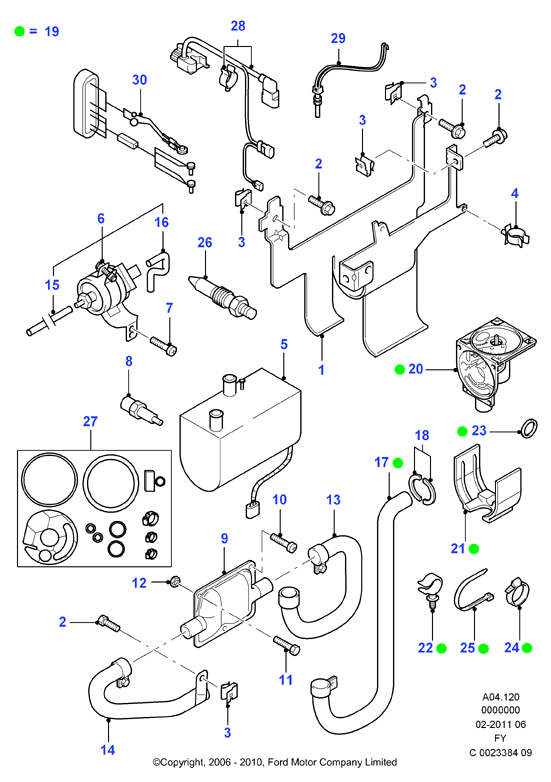 FIAT 4407490 - Heat Exchanger, interior heating parts5.com