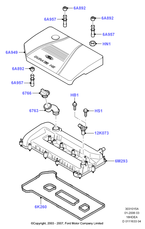 MAZDA 1220025 - Set garnituri, Capac supape parts5.com