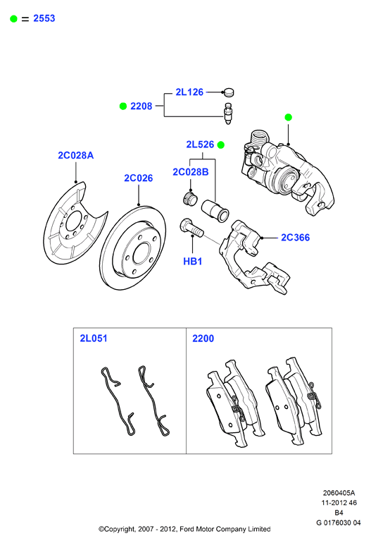 FORD 2080513 - Pinza de freno parts5.com