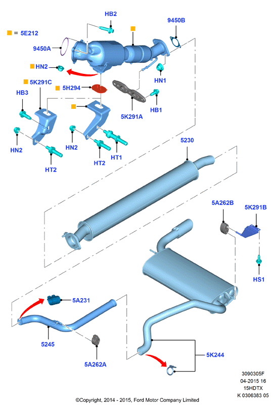 FORD 1 854 892 - Rohrverbinder, Abgasanlage parts5.com